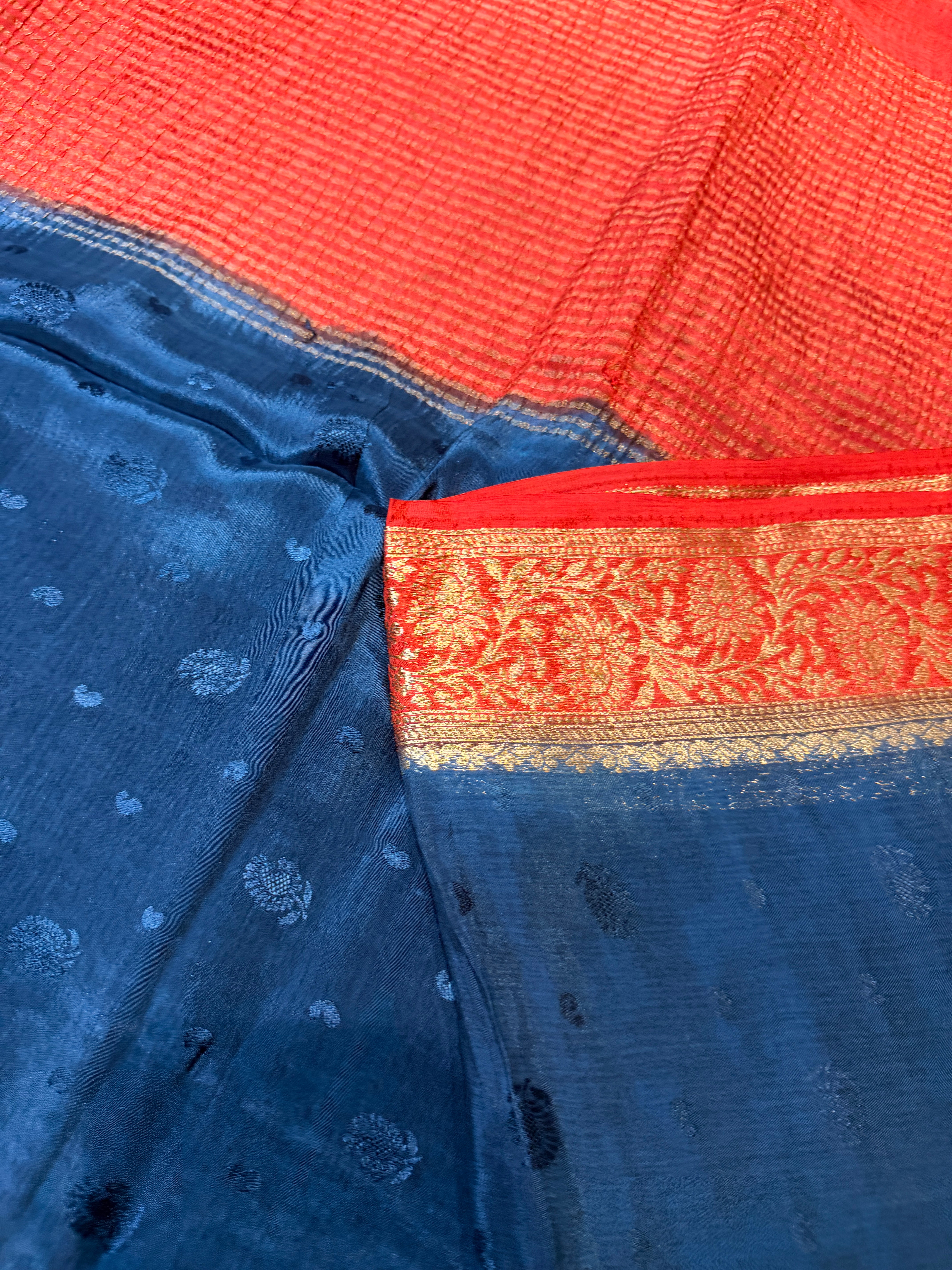 Chinnon Silk - Blue N Red