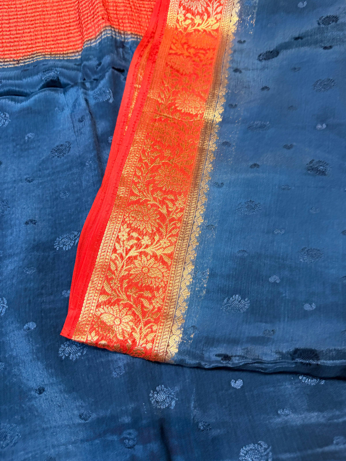 Chinnon Silk - Blue N Red