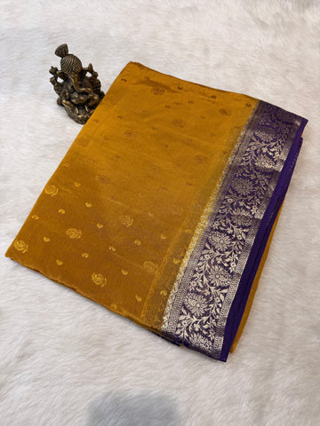 Chinnon Silk - Mustard N Purple