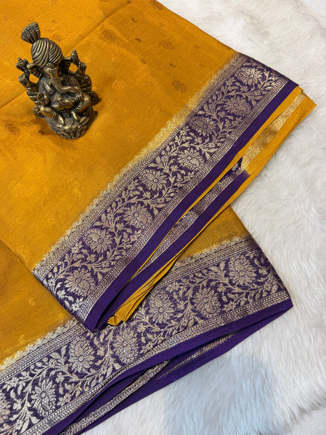 Chinnon Silk - Mustard N Purple