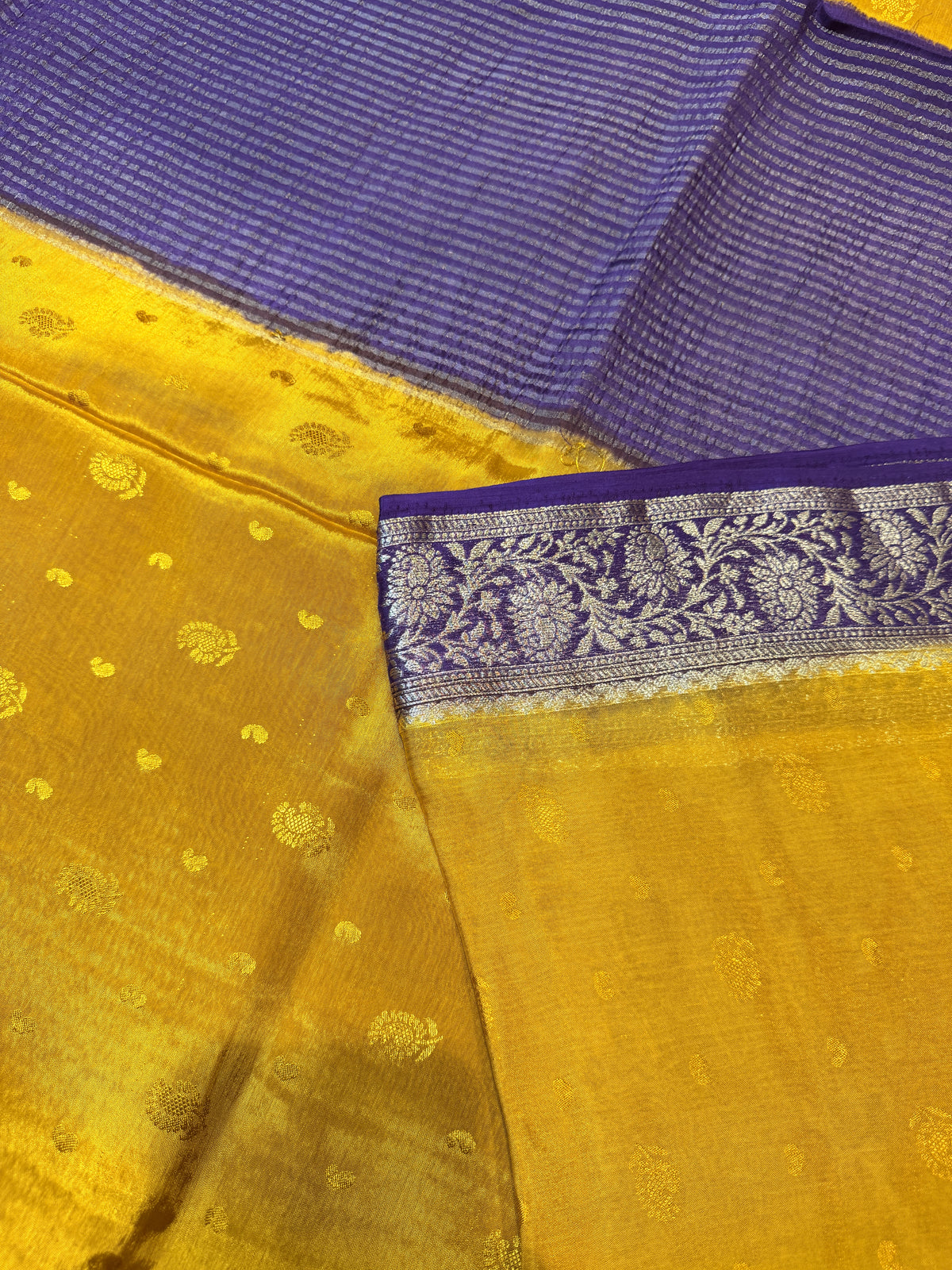 Chinnon Silk - Mustard N Purple