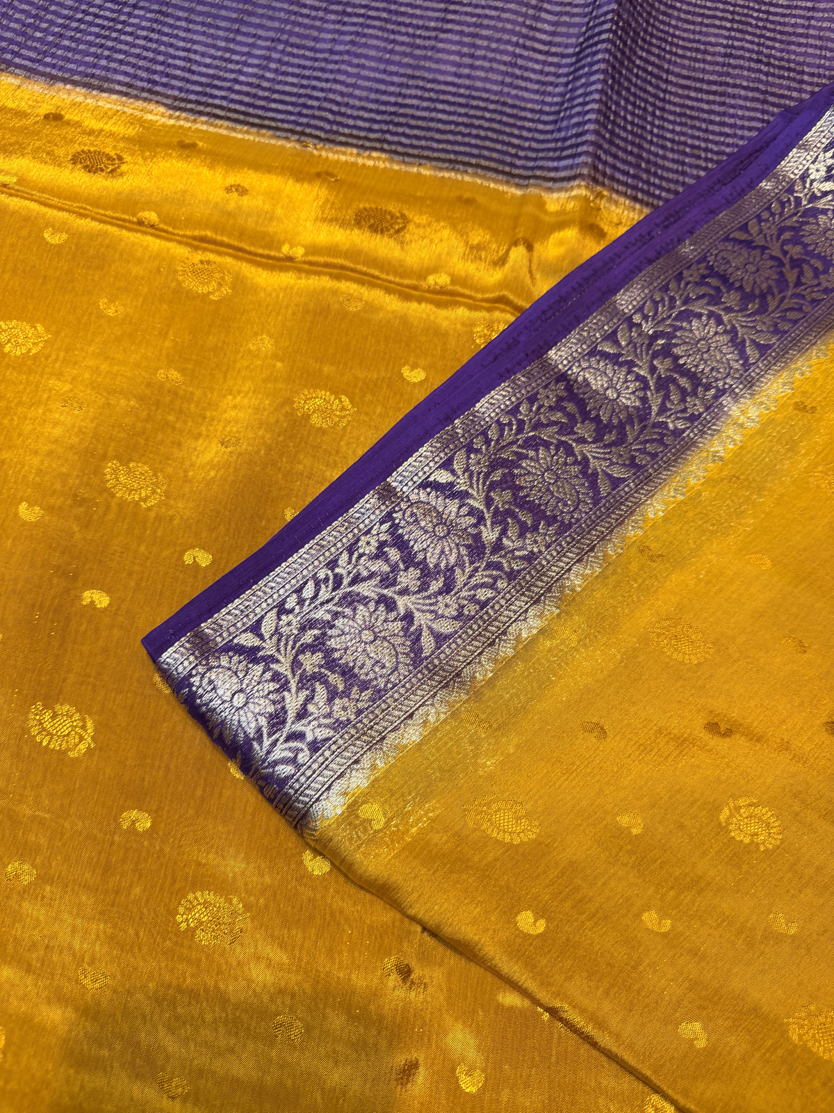 Chinnon Silk - Mustard N Purple