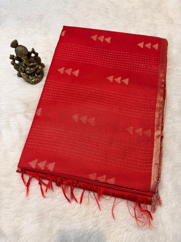 Soft Bengal Cotton-Brick Red