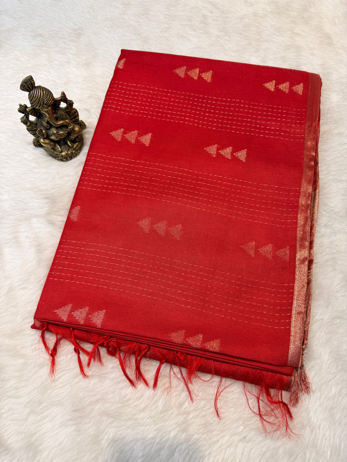 Soft Bengal Cotton-Brick Red