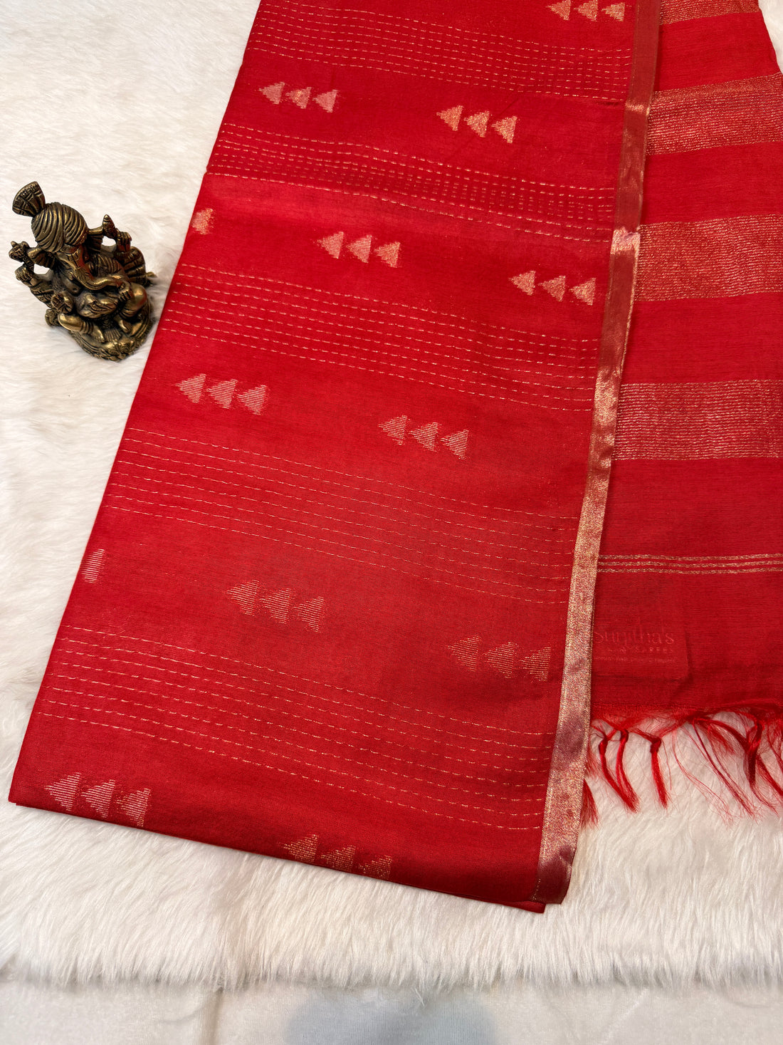 Soft Bengal Cotton-Brick Red