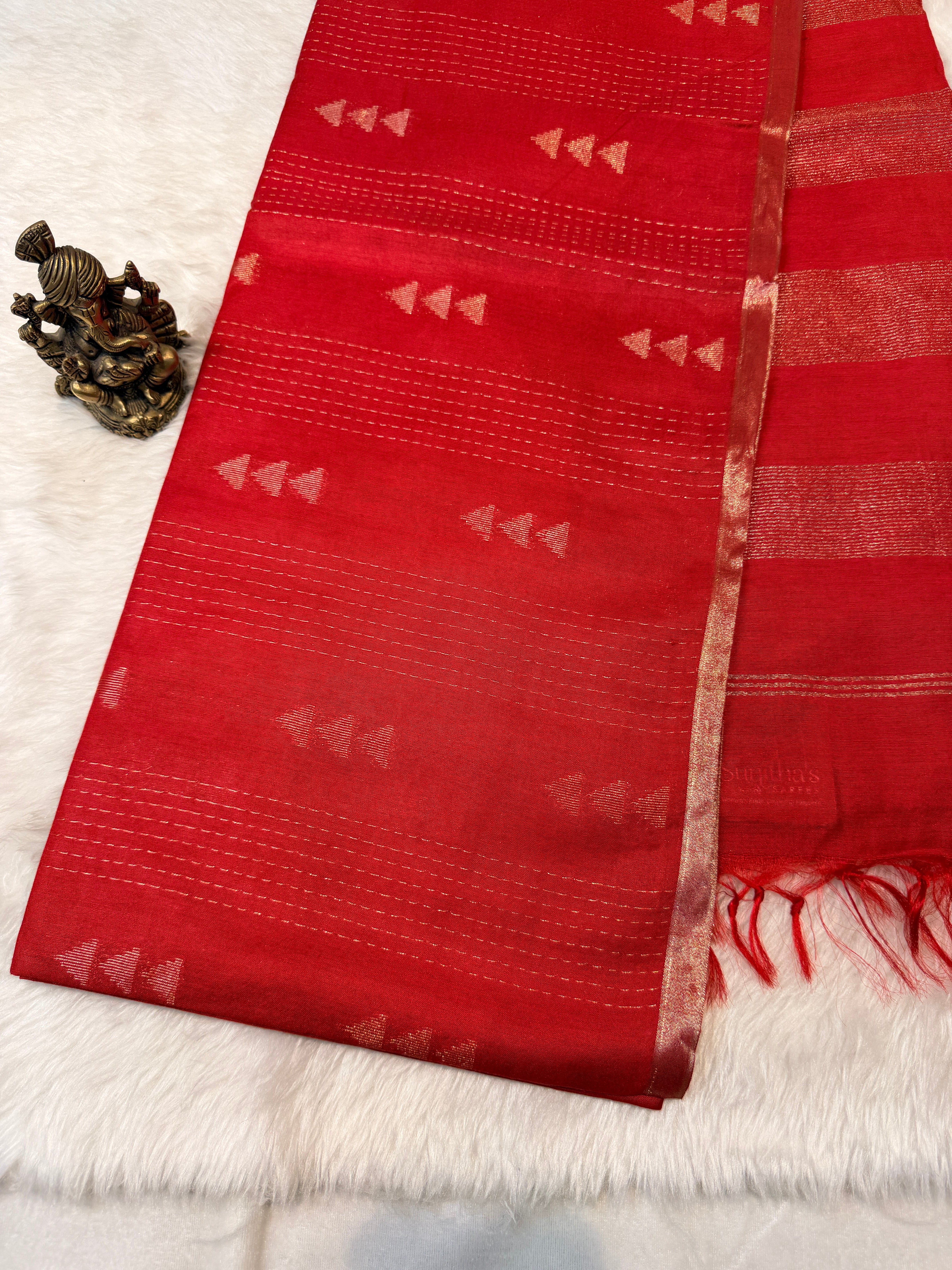 Soft Bengal Cotton-Brick Red