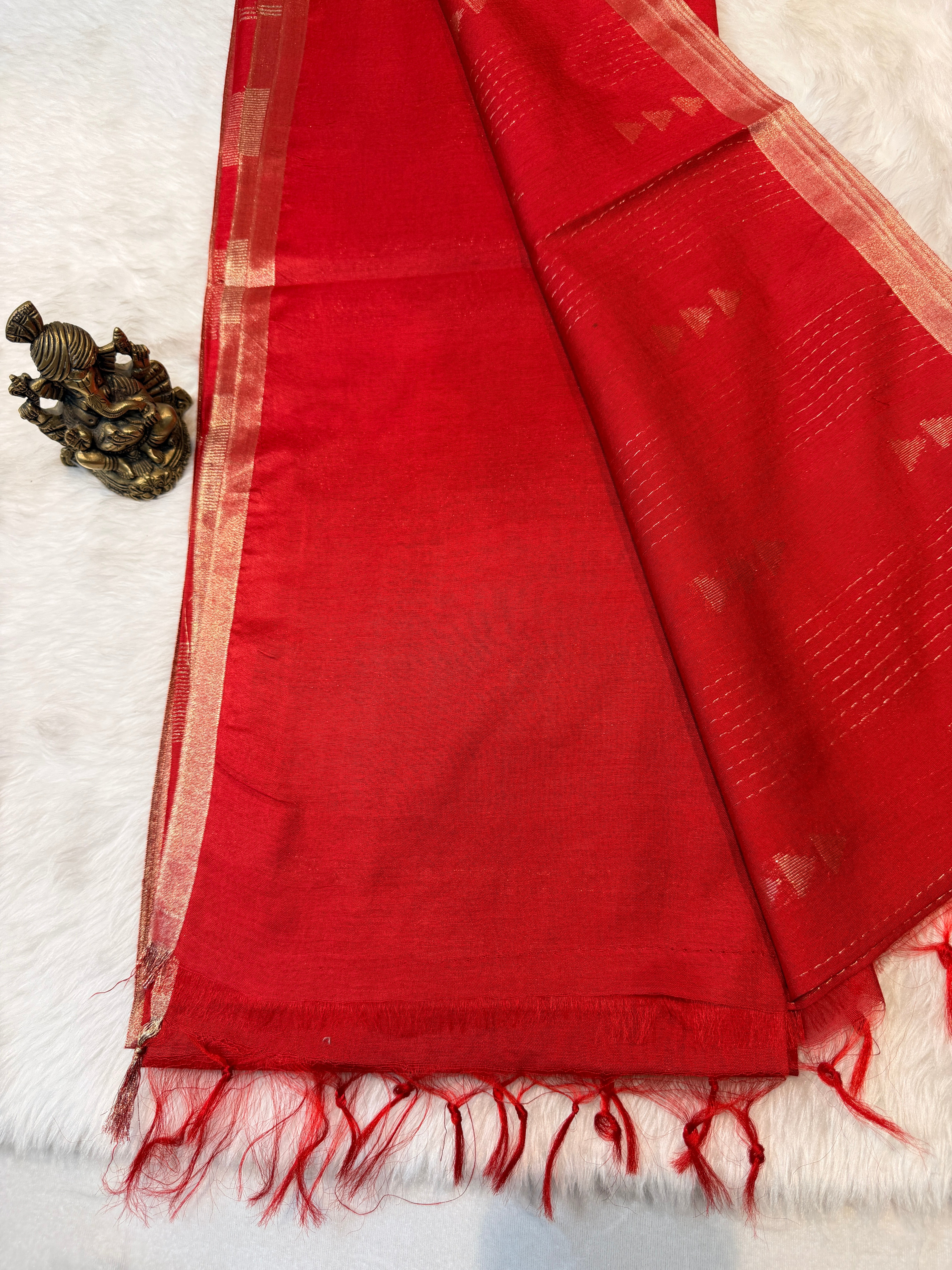 Soft Bengal Cotton-Brick Red
