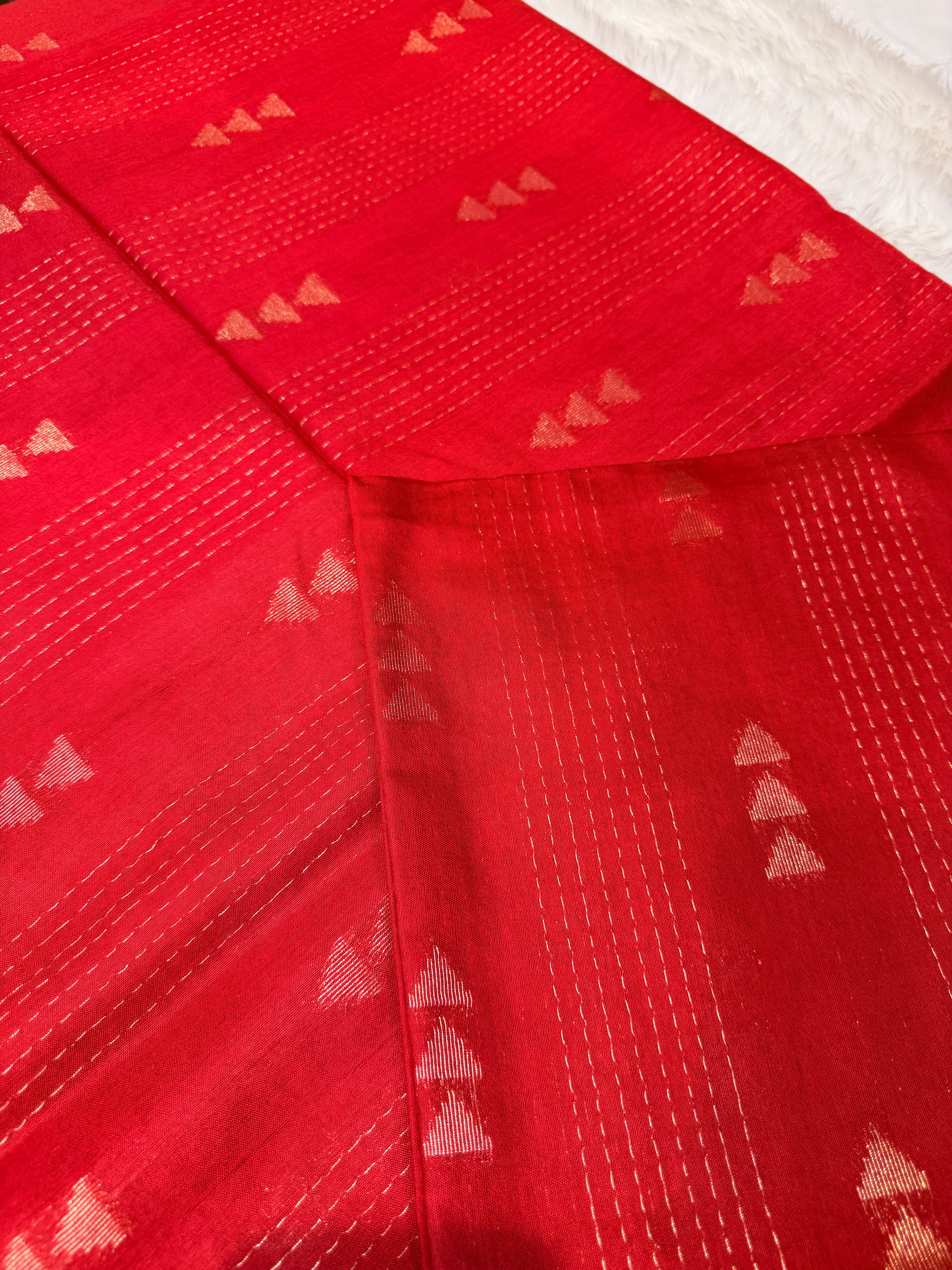 Soft Bengal Cotton-Brick Red