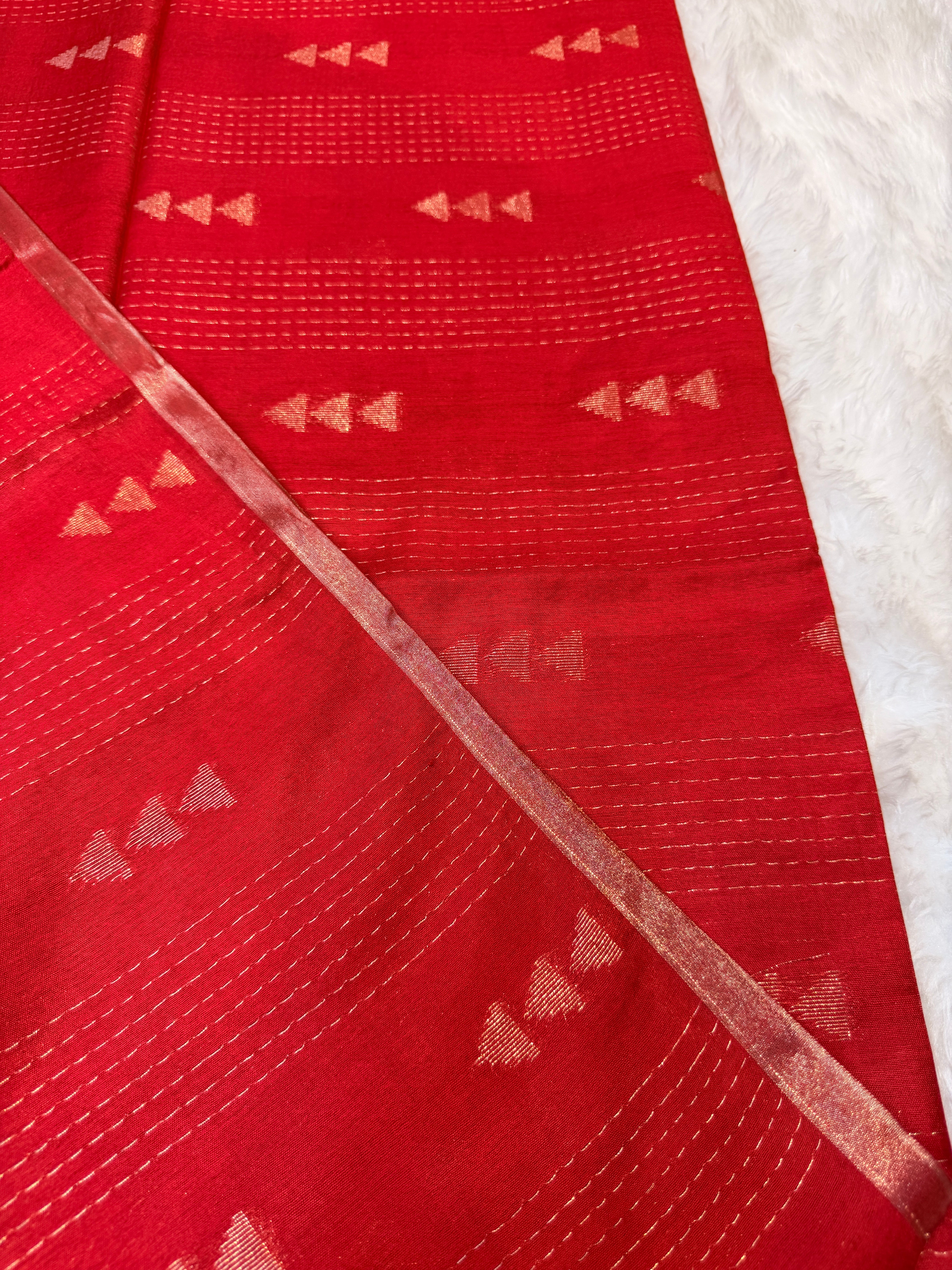 Soft Bengal Cotton-Brick Red
