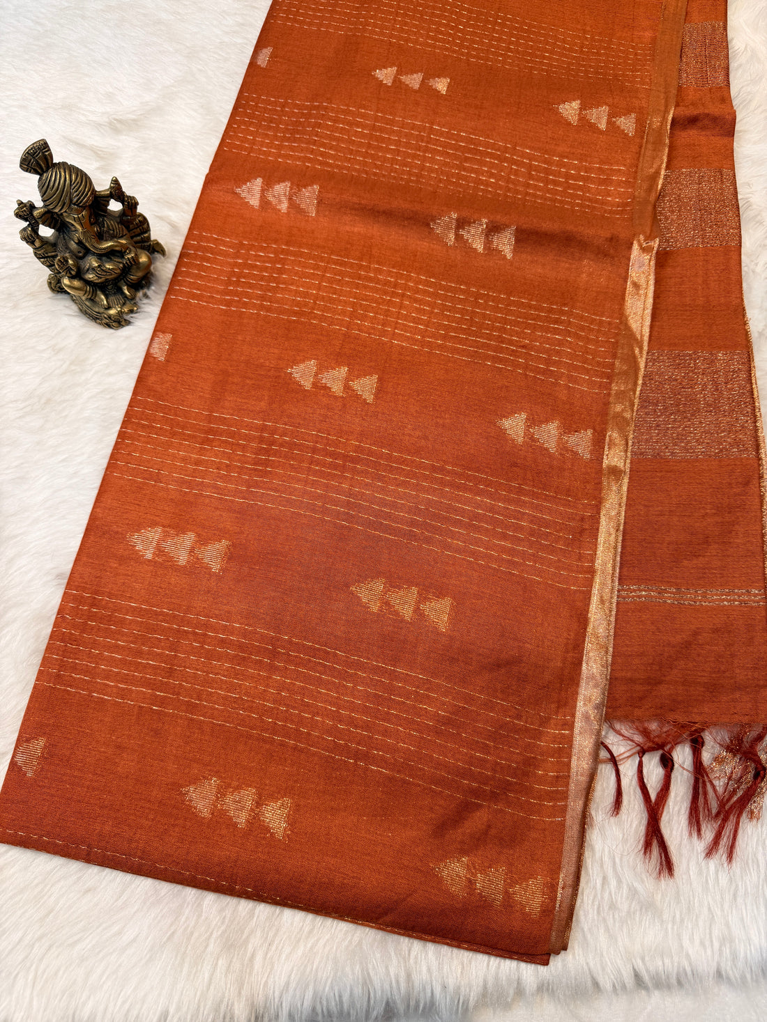 Soft Bengal Cotton-Rust Orange