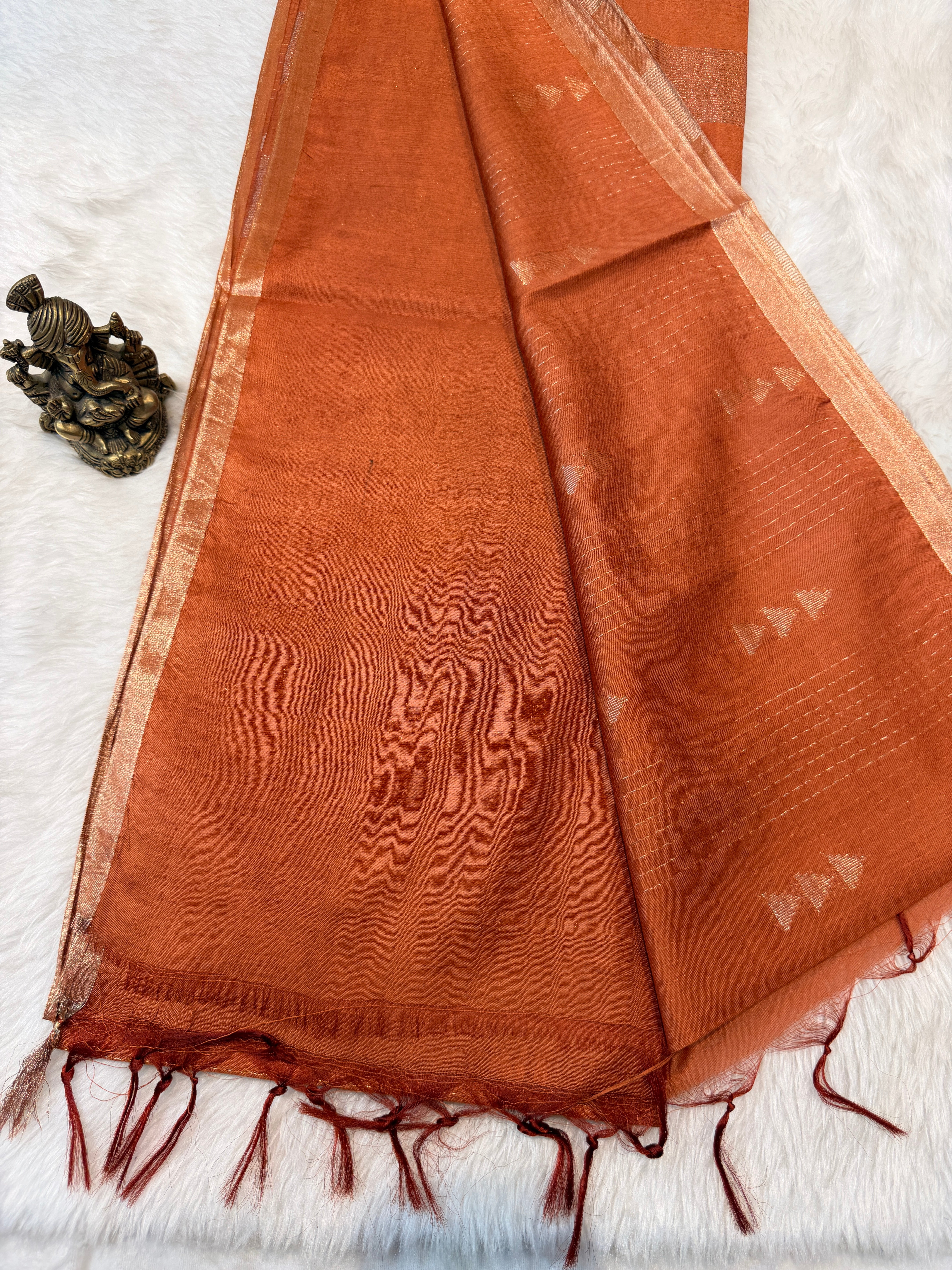 Soft Bengal Cotton-Rust Orange