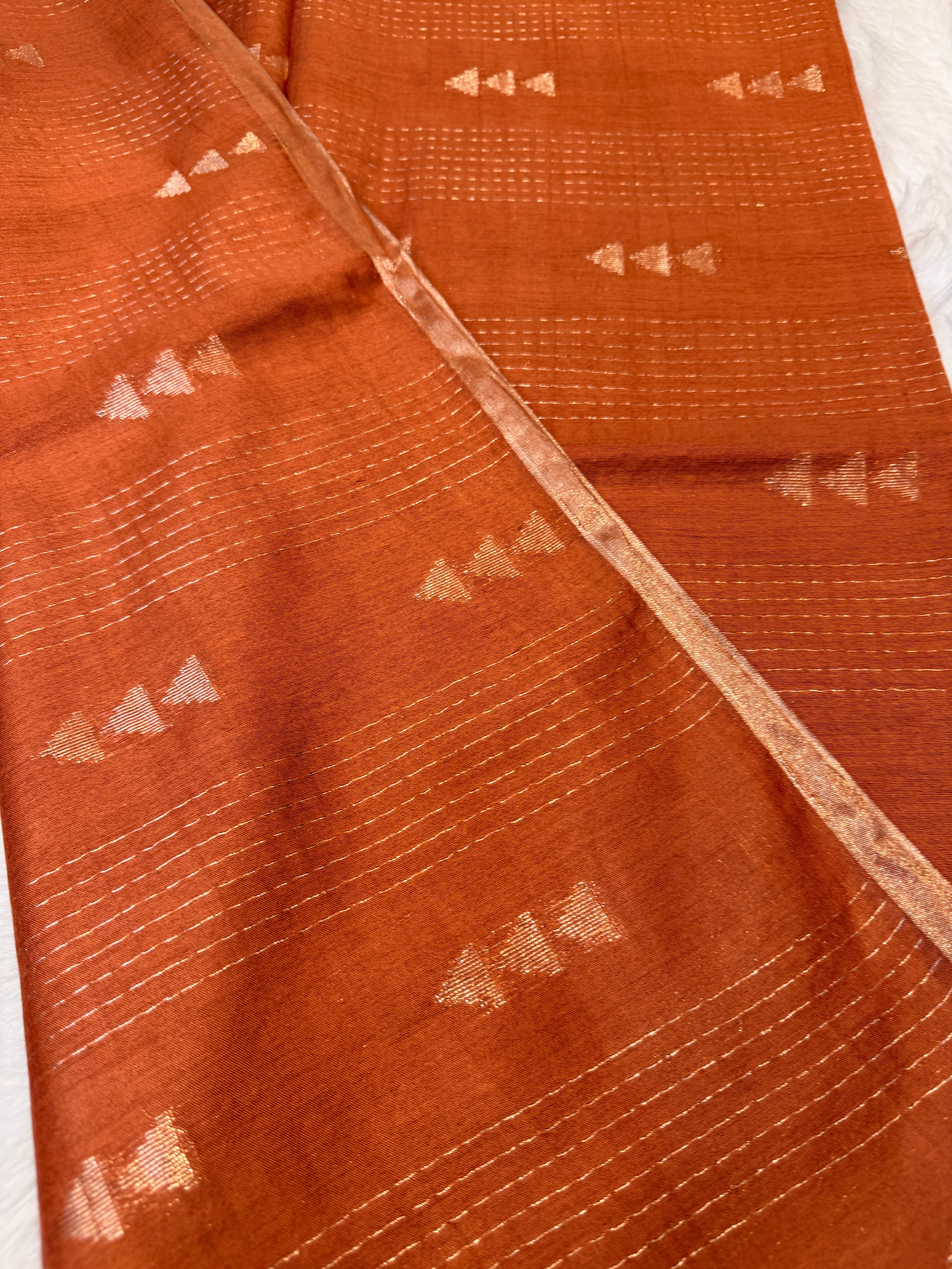 Soft Bengal Cotton-Rust Orange