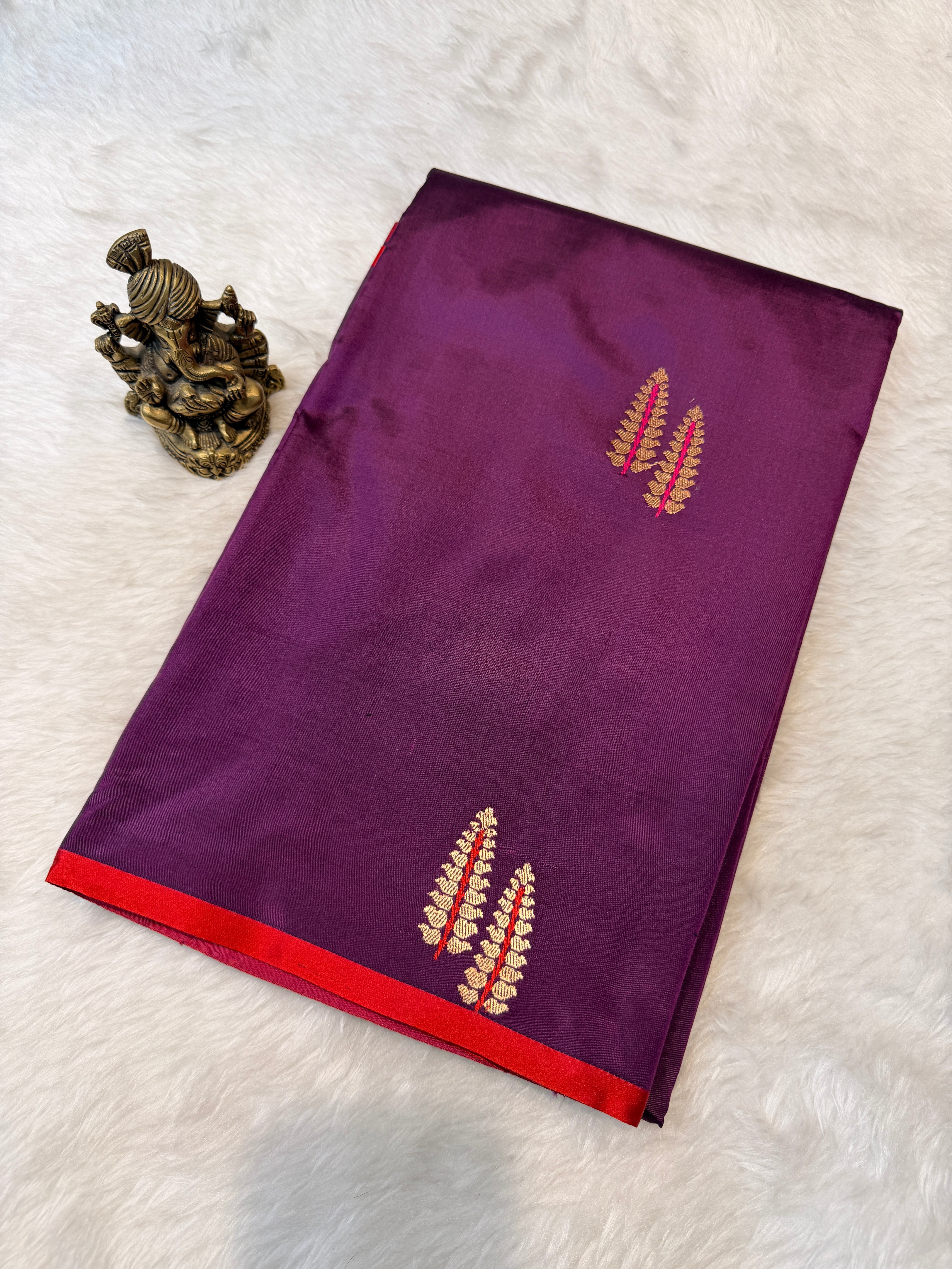 Pure Banarasi Designer Saree- Purple