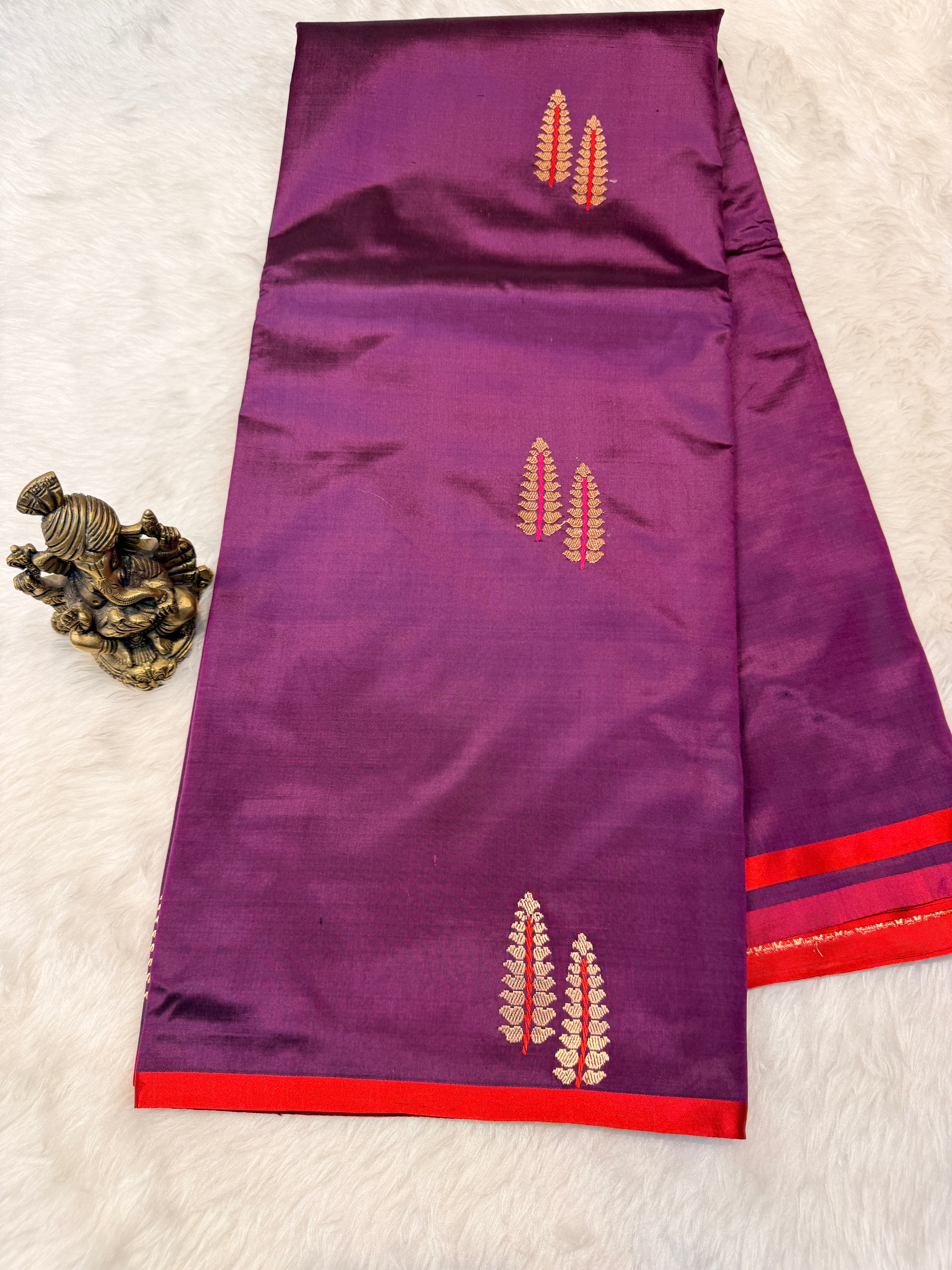 Pure Banarasi Designer Saree- Purple