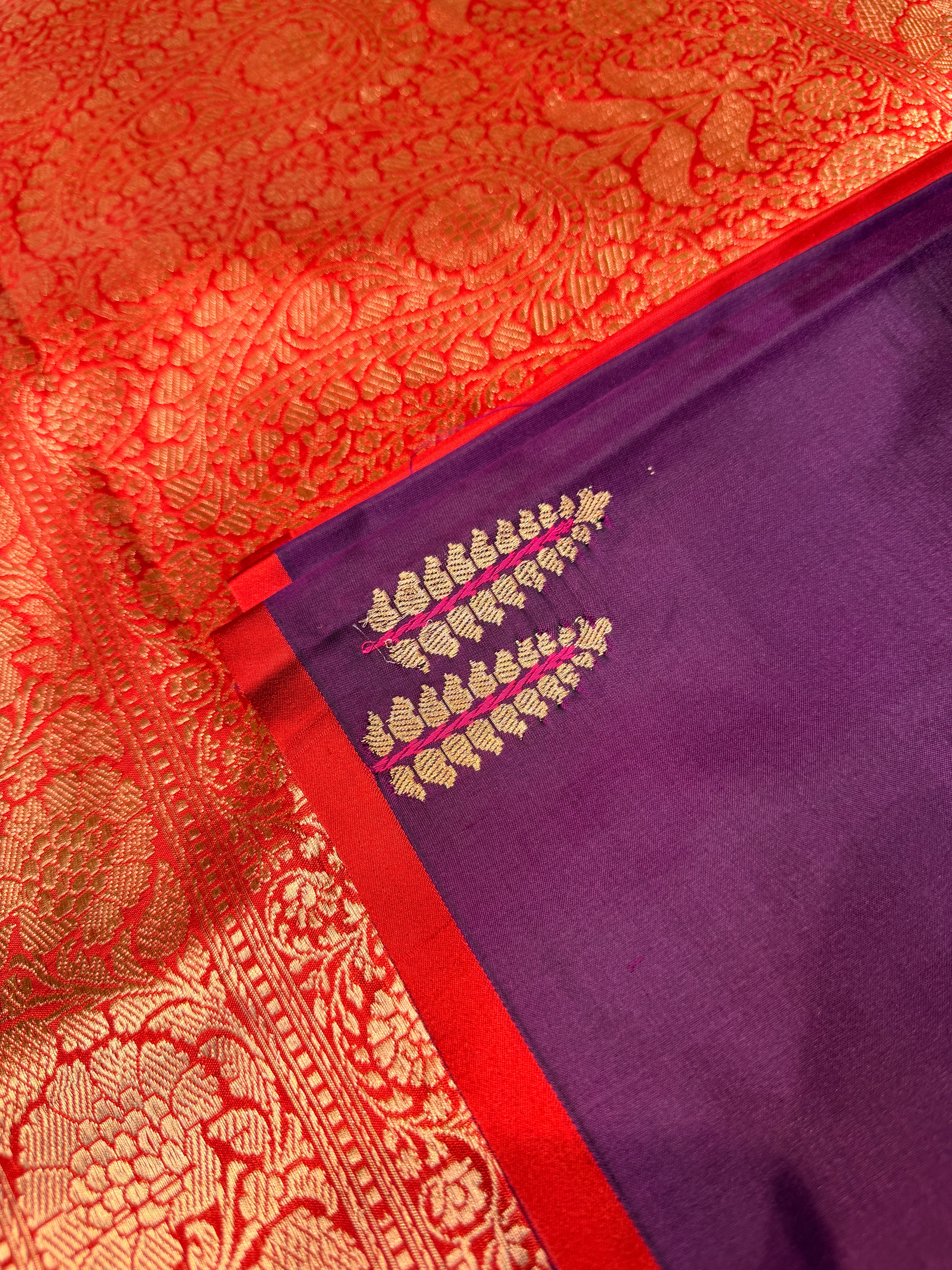 Pure Banarasi Designer Saree- Purple