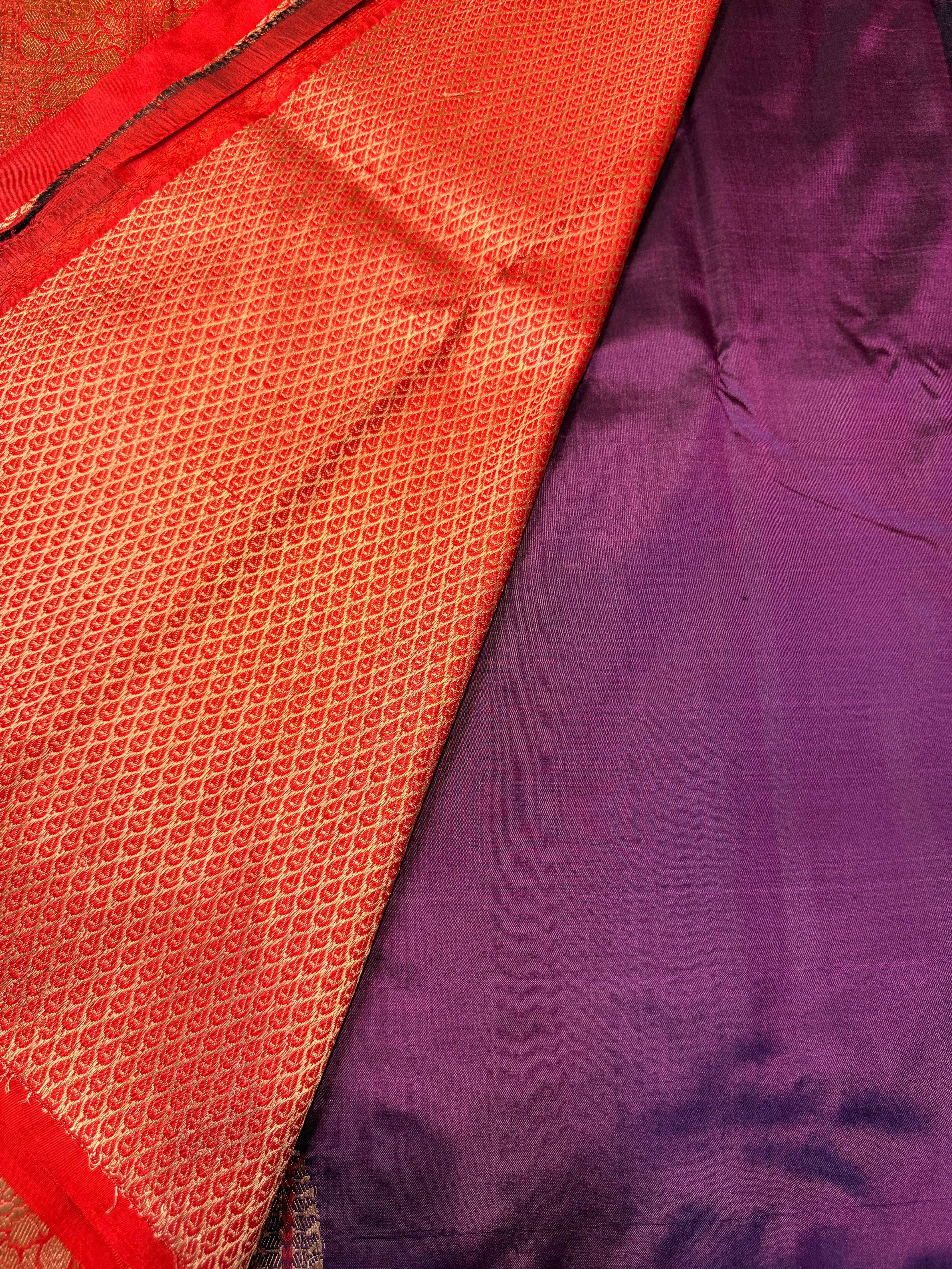 Pure Banarasi Designer Saree- Purple