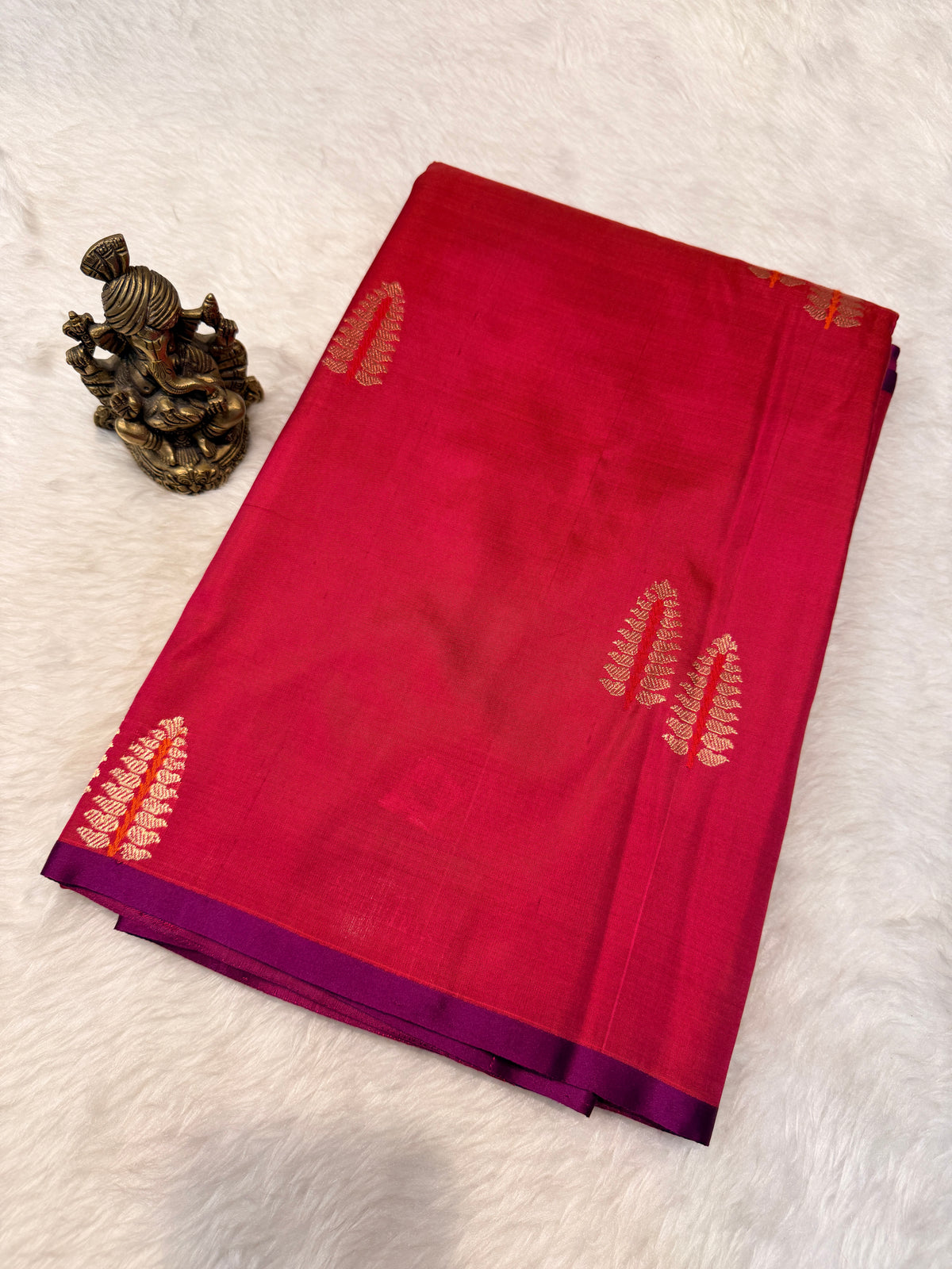 Pure Banarasi Designer Saree- Reddish Pink