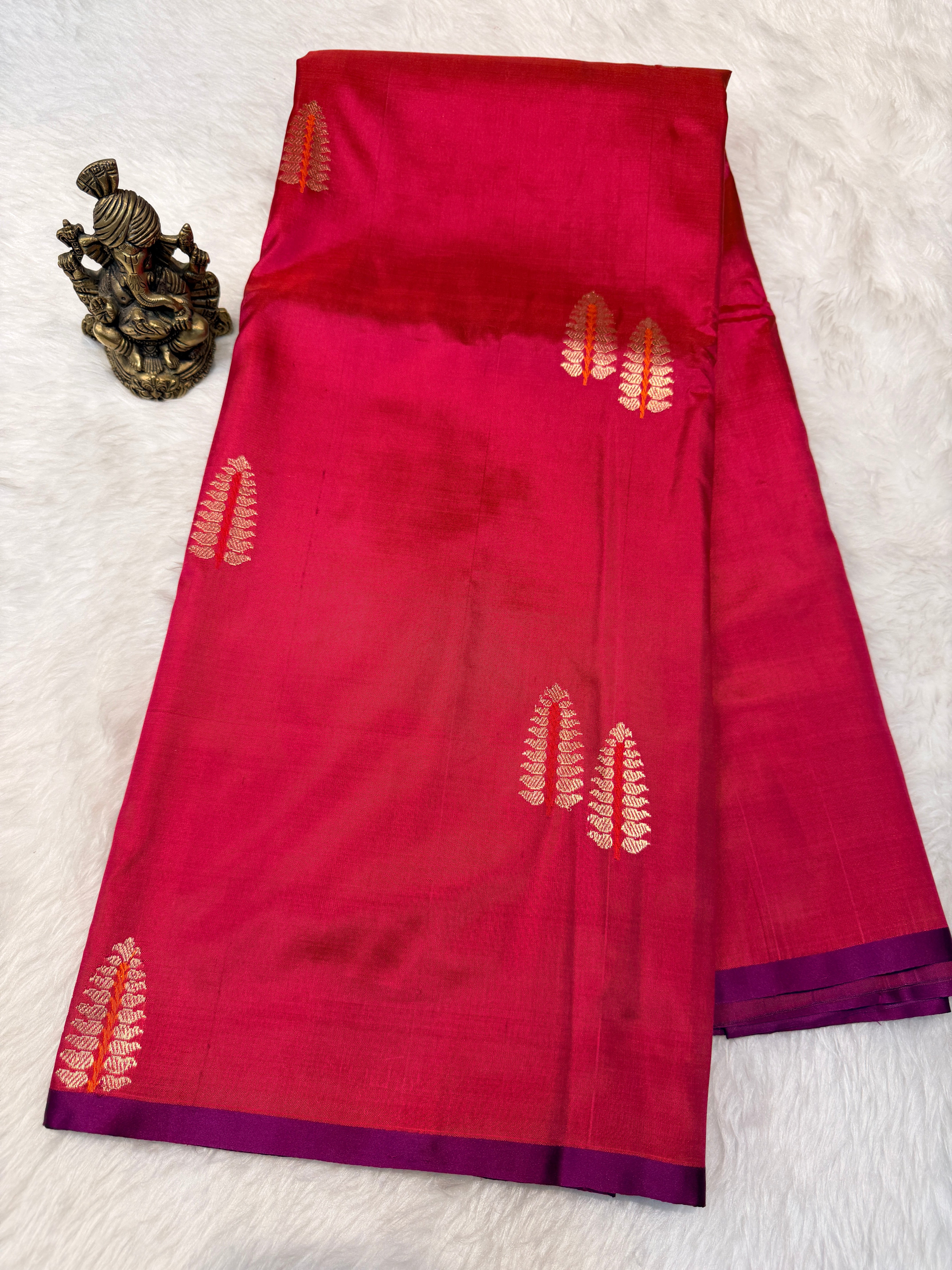 Pure Banarasi Designer Saree- Reddish Pink