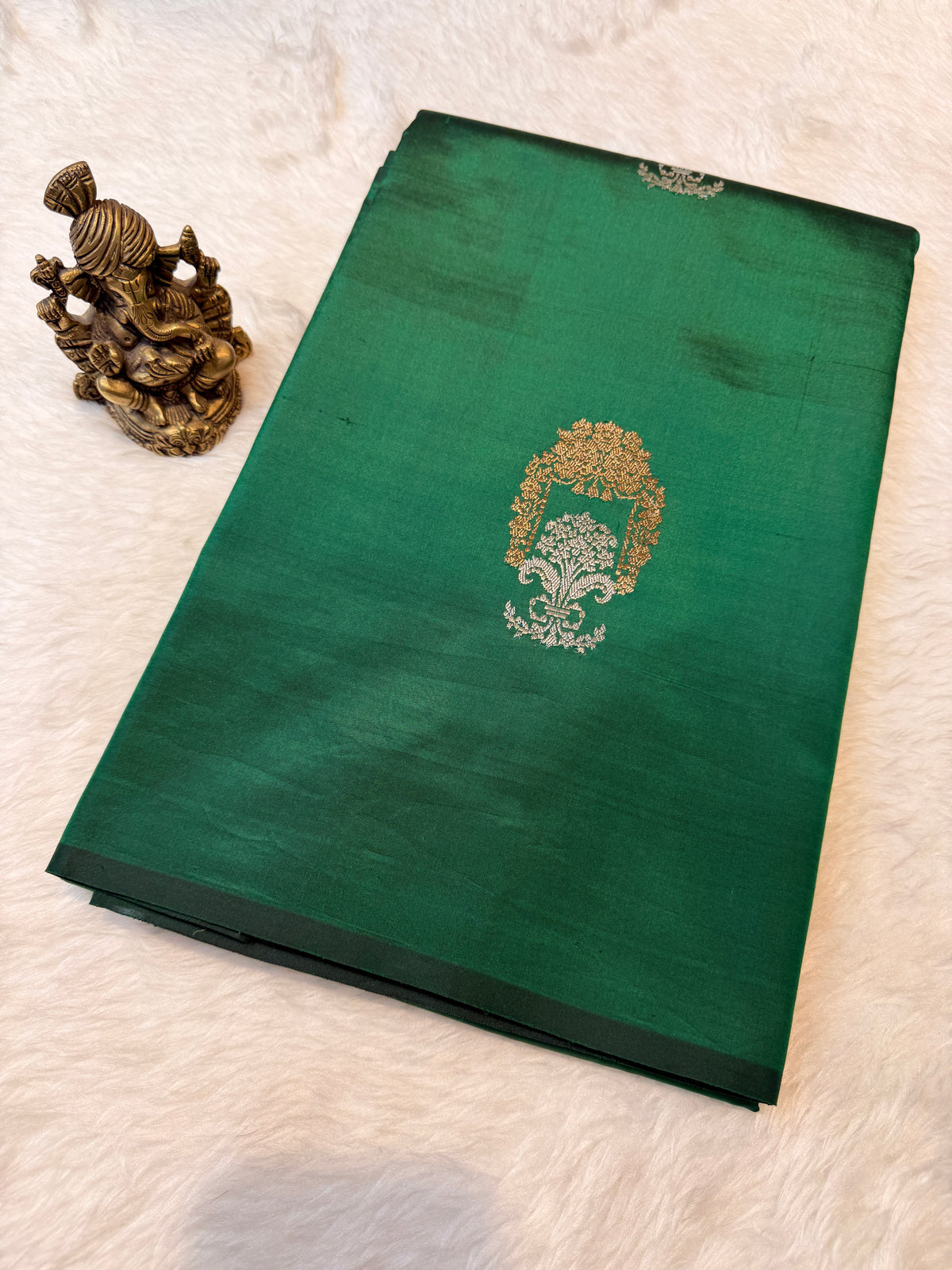 Pure Banrasi Designer Silk - Green