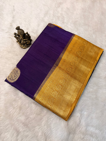 Tusser Contrast- PurpleN Yellow