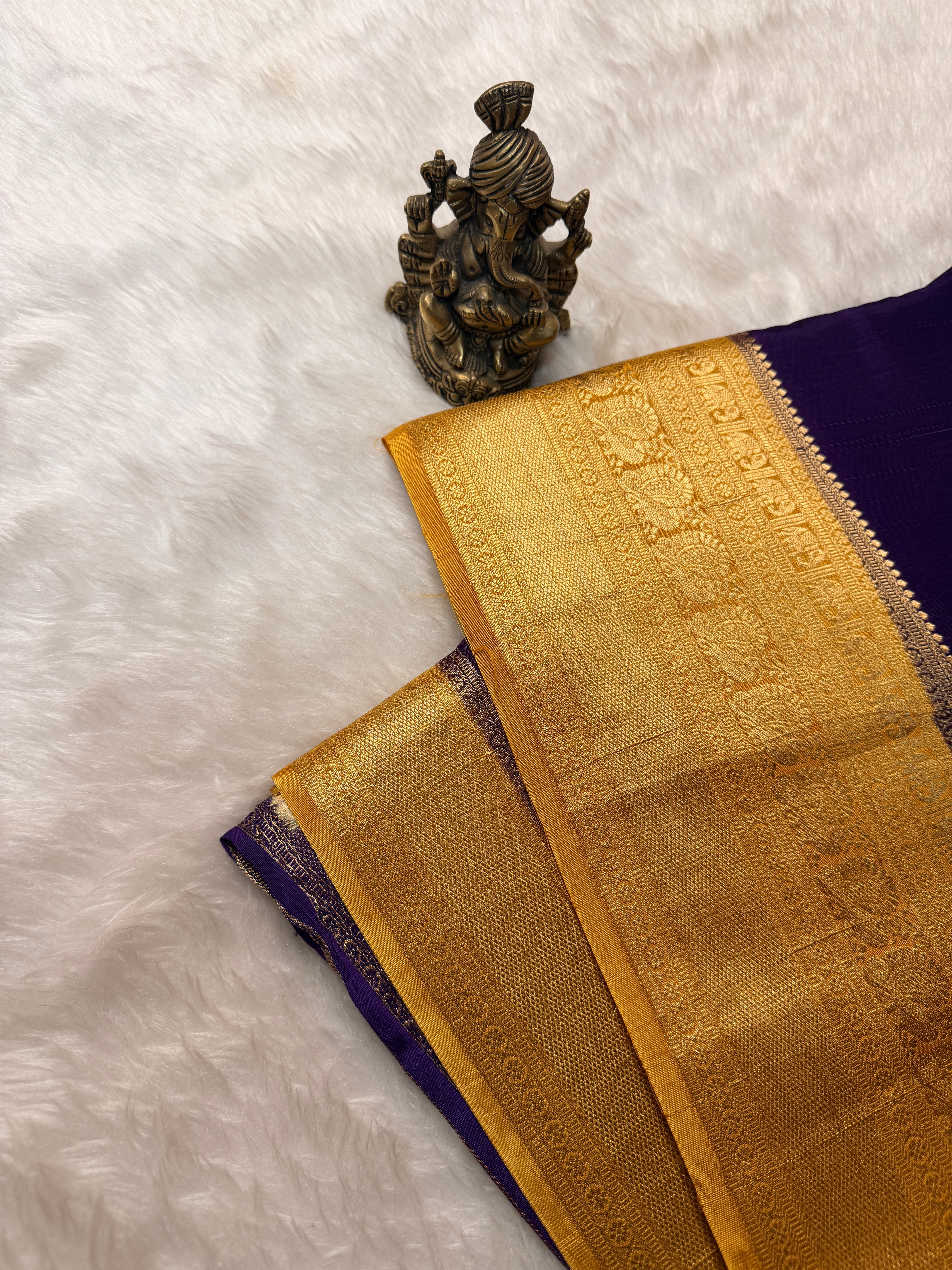 Tusser Contrast- PurpleN Yellow