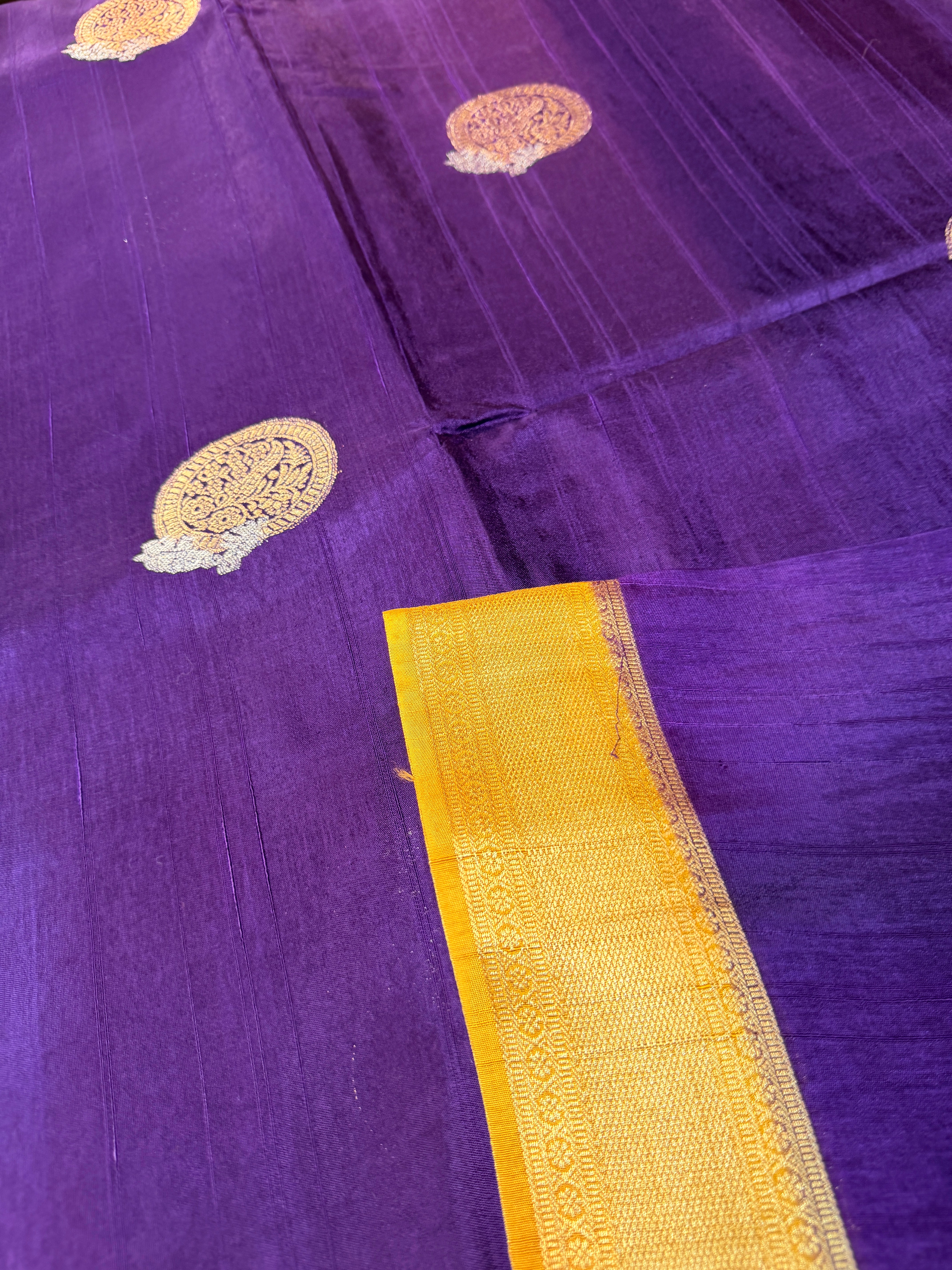 Tusser Contrast- PurpleN Yellow