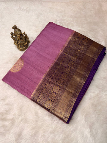 Tusser Contrast- Orchid Mauve N Purple