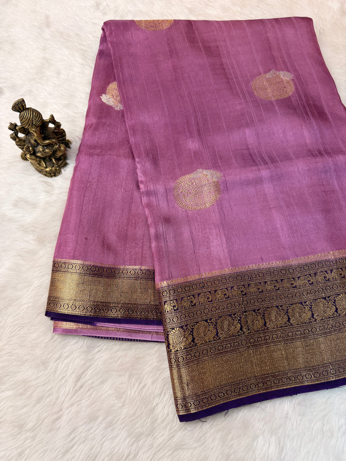 Tusser Contrast- Orchid Mauve N Purple