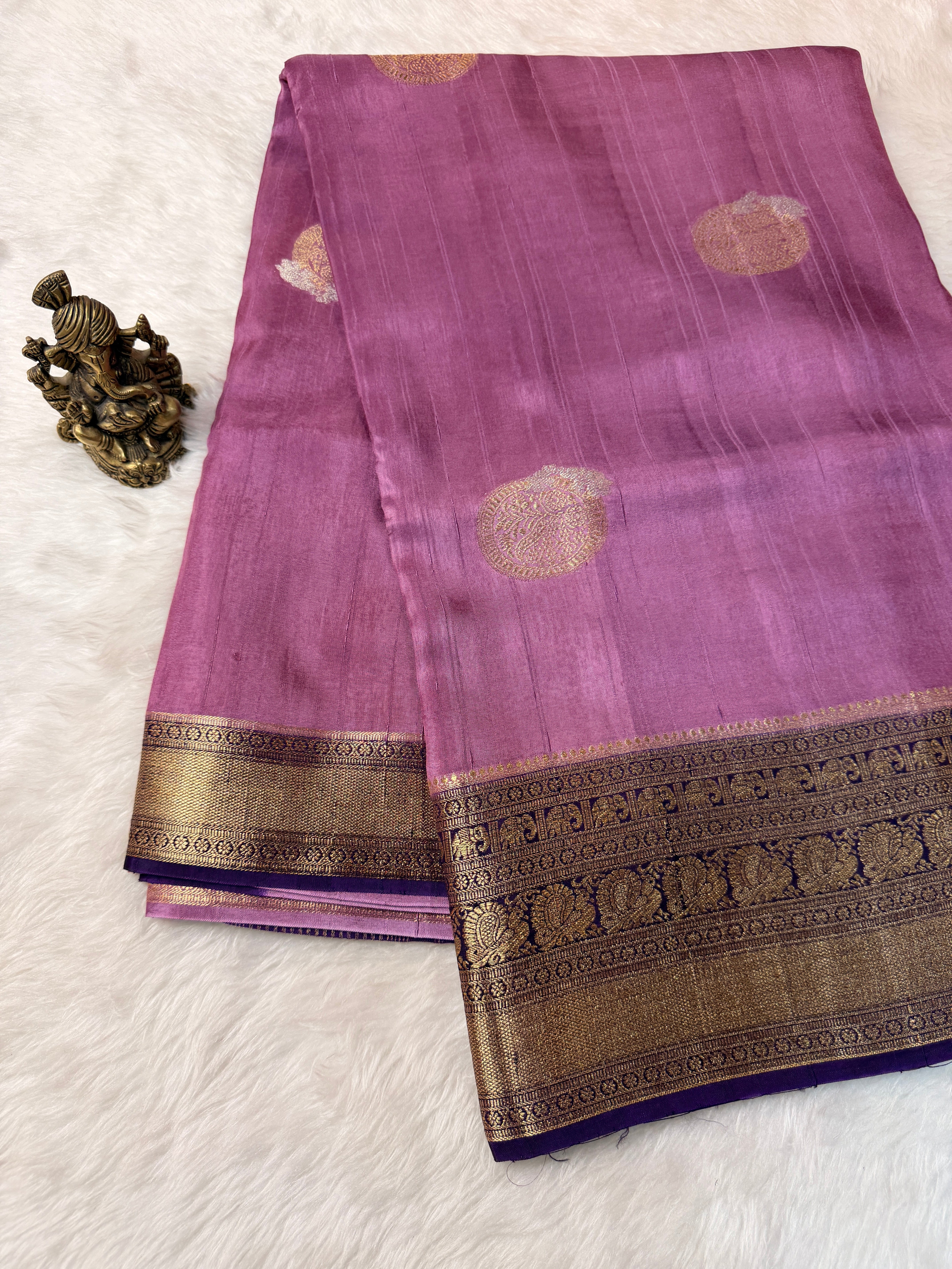 Tusser Contrast- Orchid Mauve N Purple