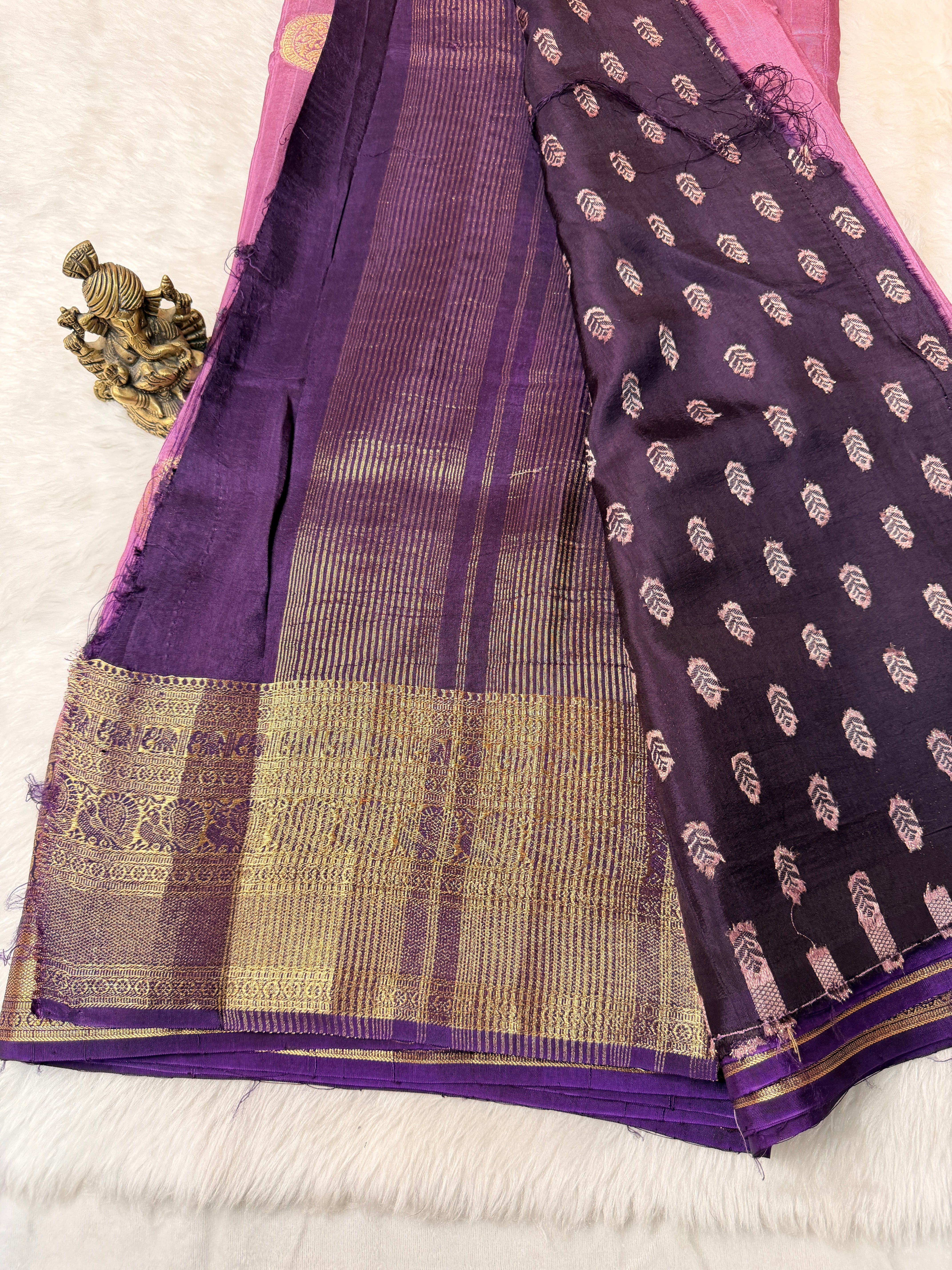 Tusser Contrast- Orchid Mauve N Purple