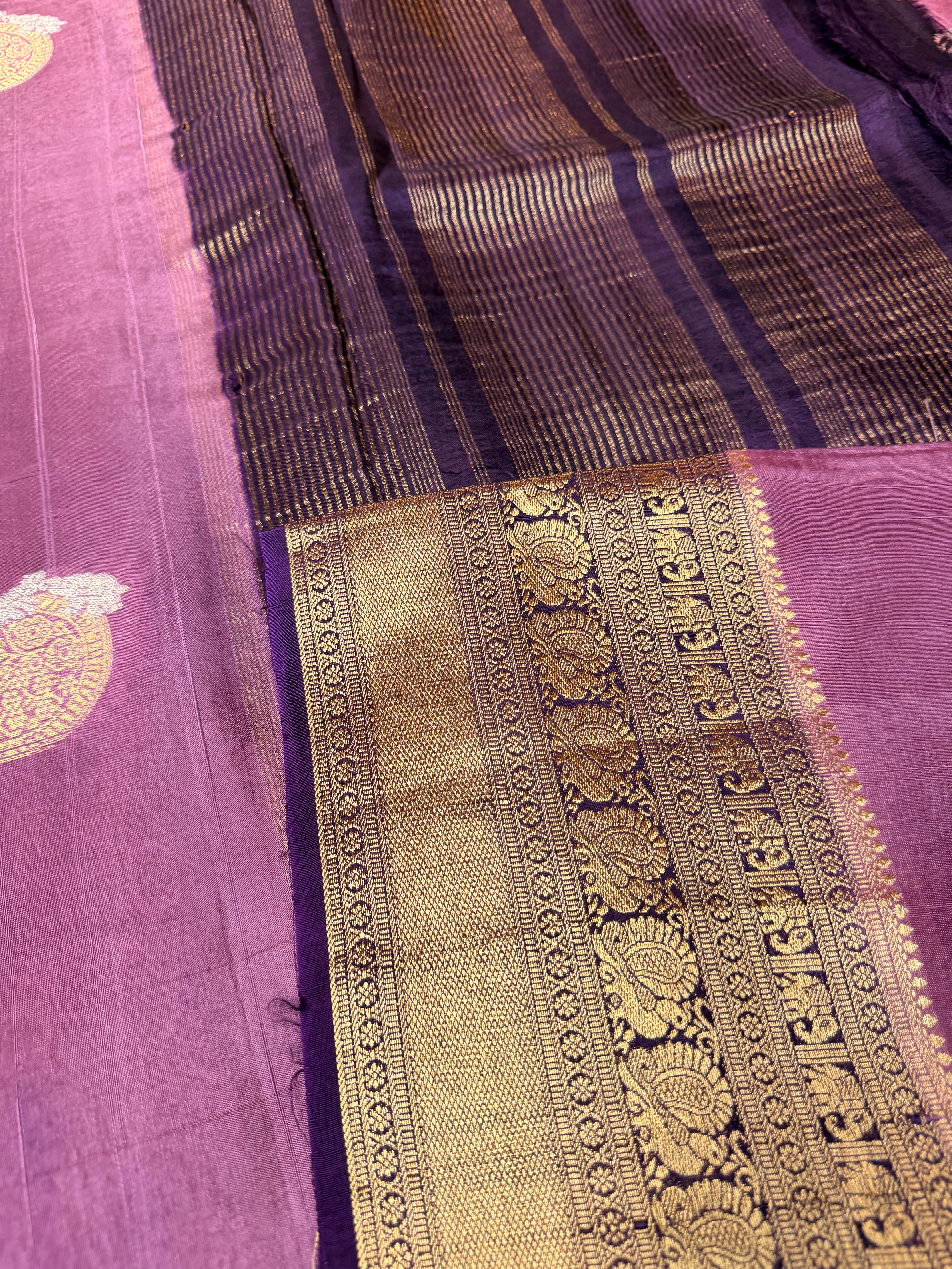Tusser Contrast- Orchid Mauve N Purple