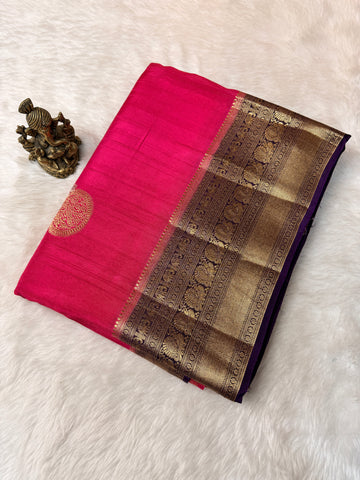 Tusser Contrast- Magenta N Purple