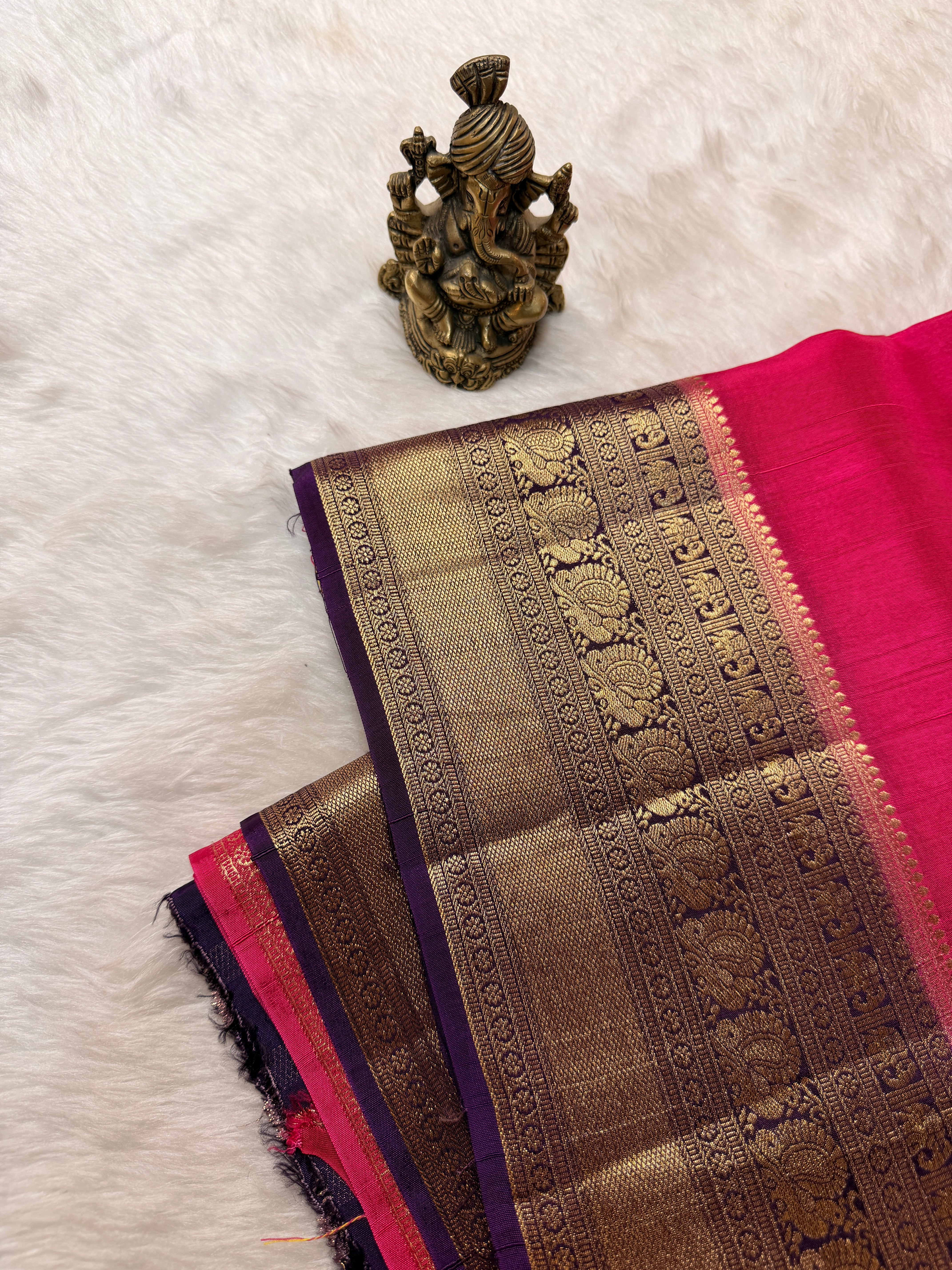 Tusser Contrast- Magenta N Purple