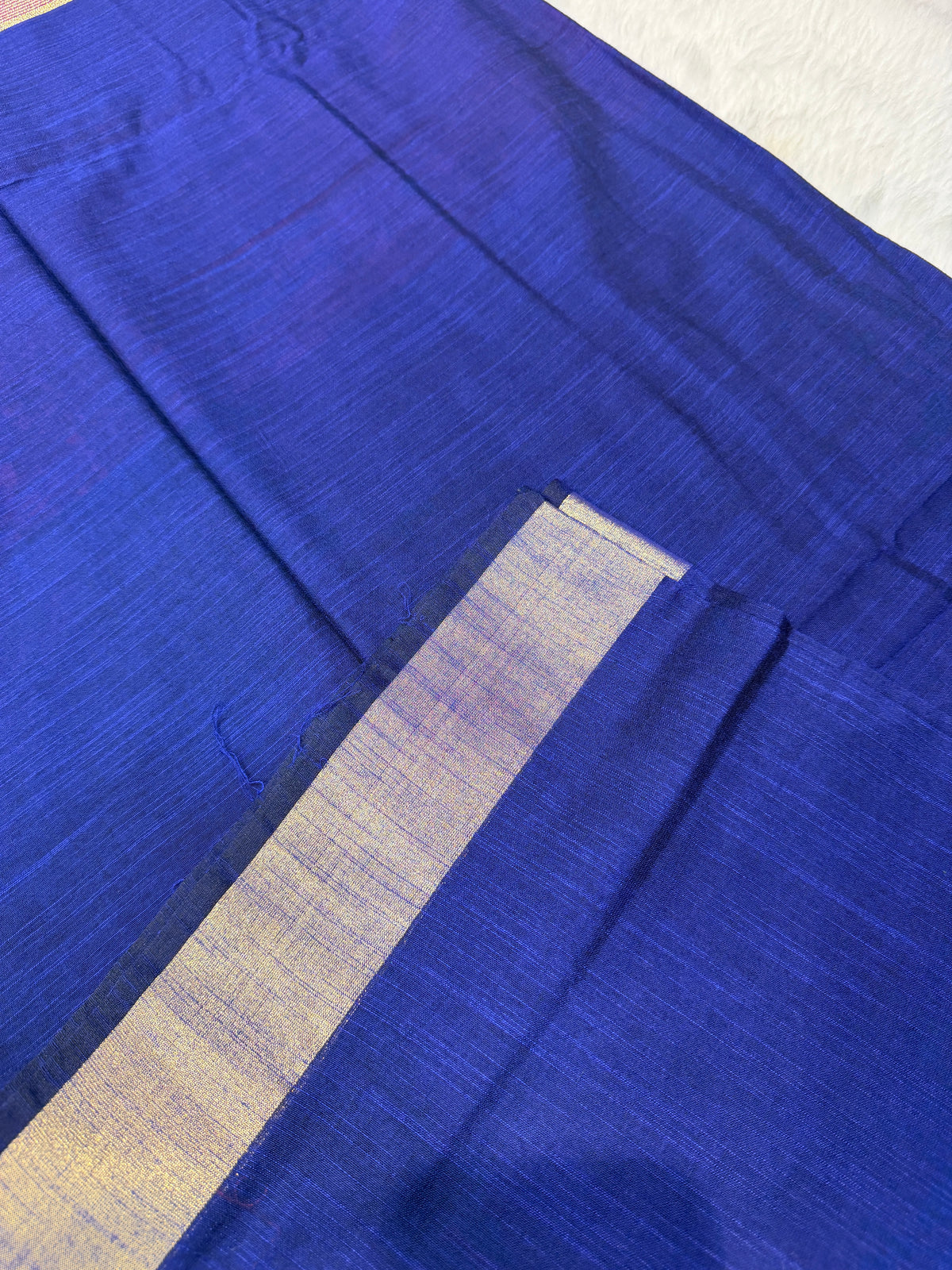 Soft Cotton Contrast Pallu-Purple N Magenta