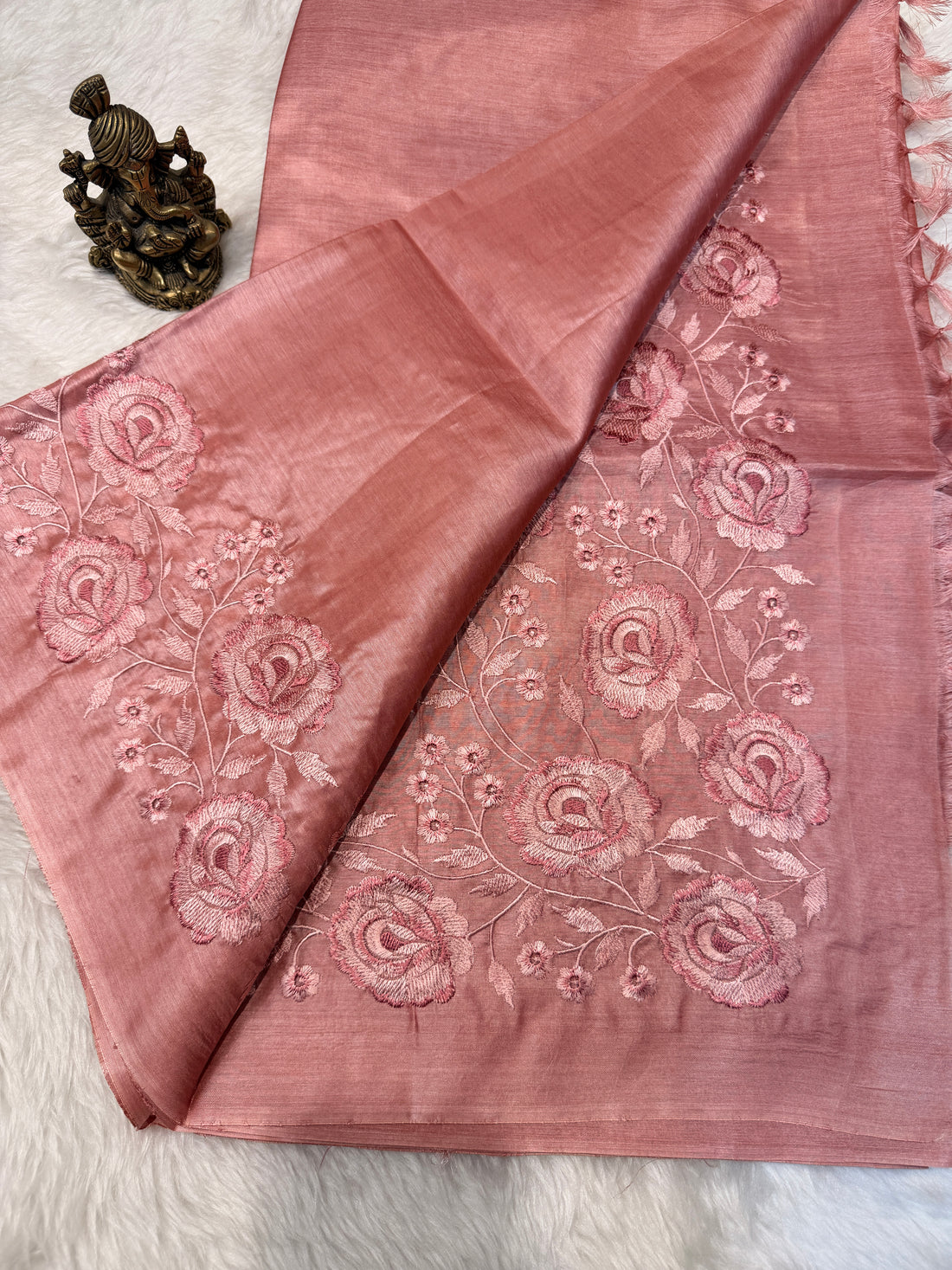 Pure Tussar Silk Mauve color