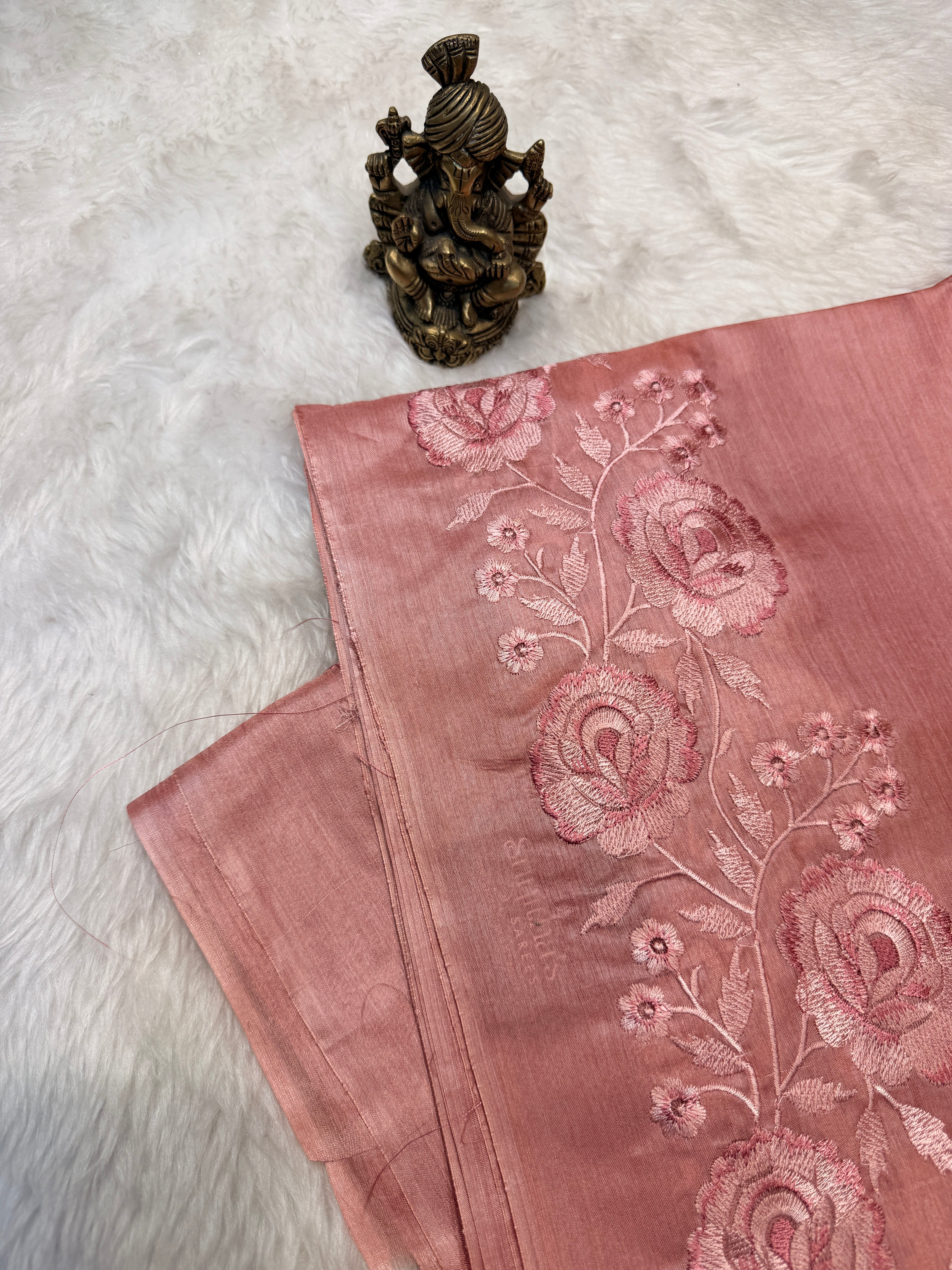 Pure Tussar Silk Mauve color