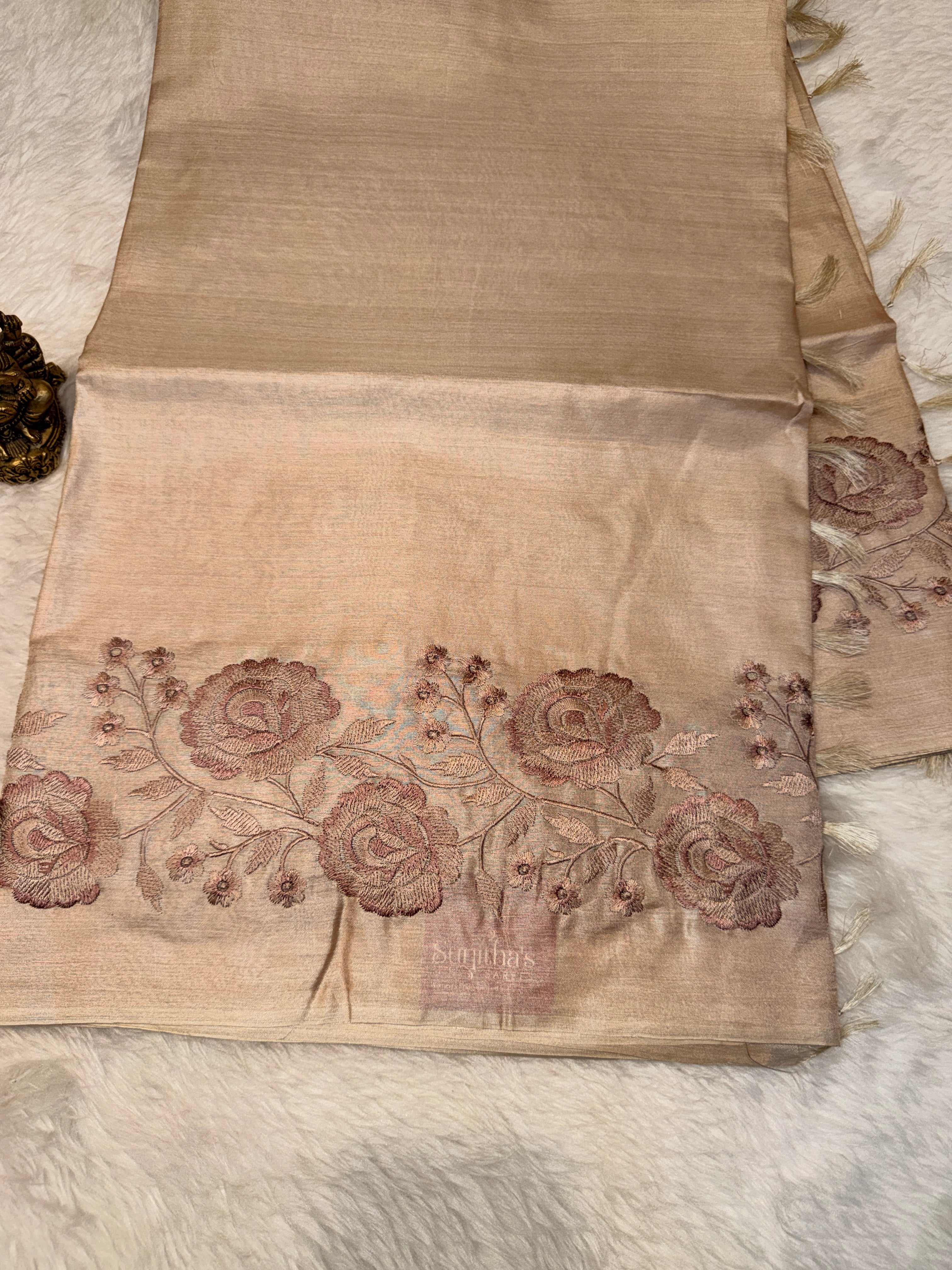 Pure Tussar Silk Beige