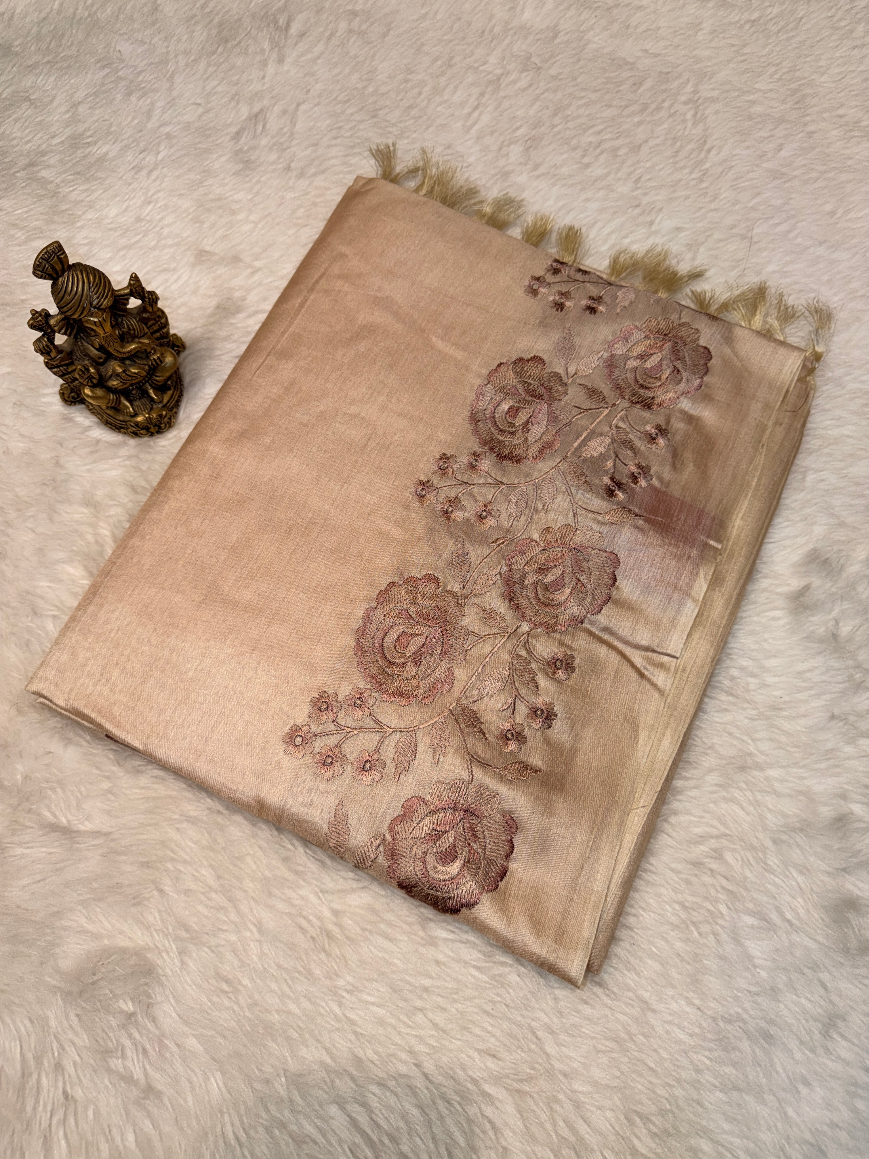 Pure Tussar Silk Beige