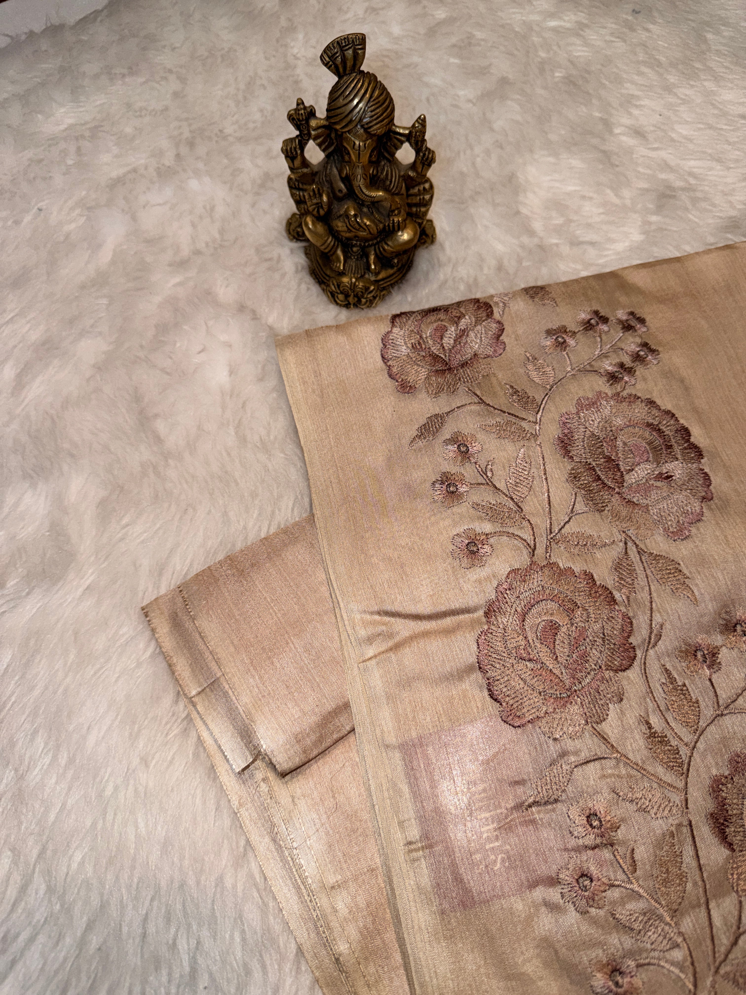 Pure Tussar Silk Beige