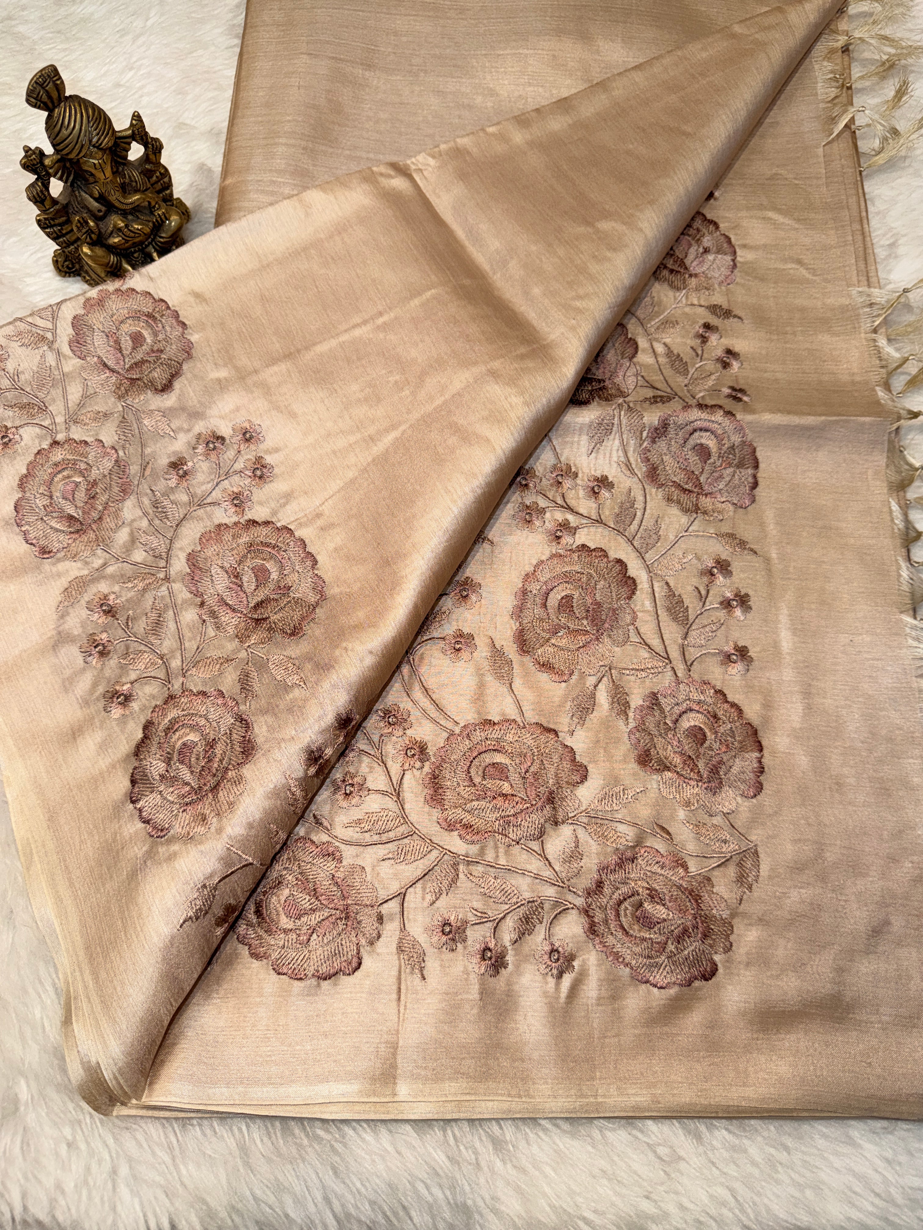Pure Tussar Silk Beige