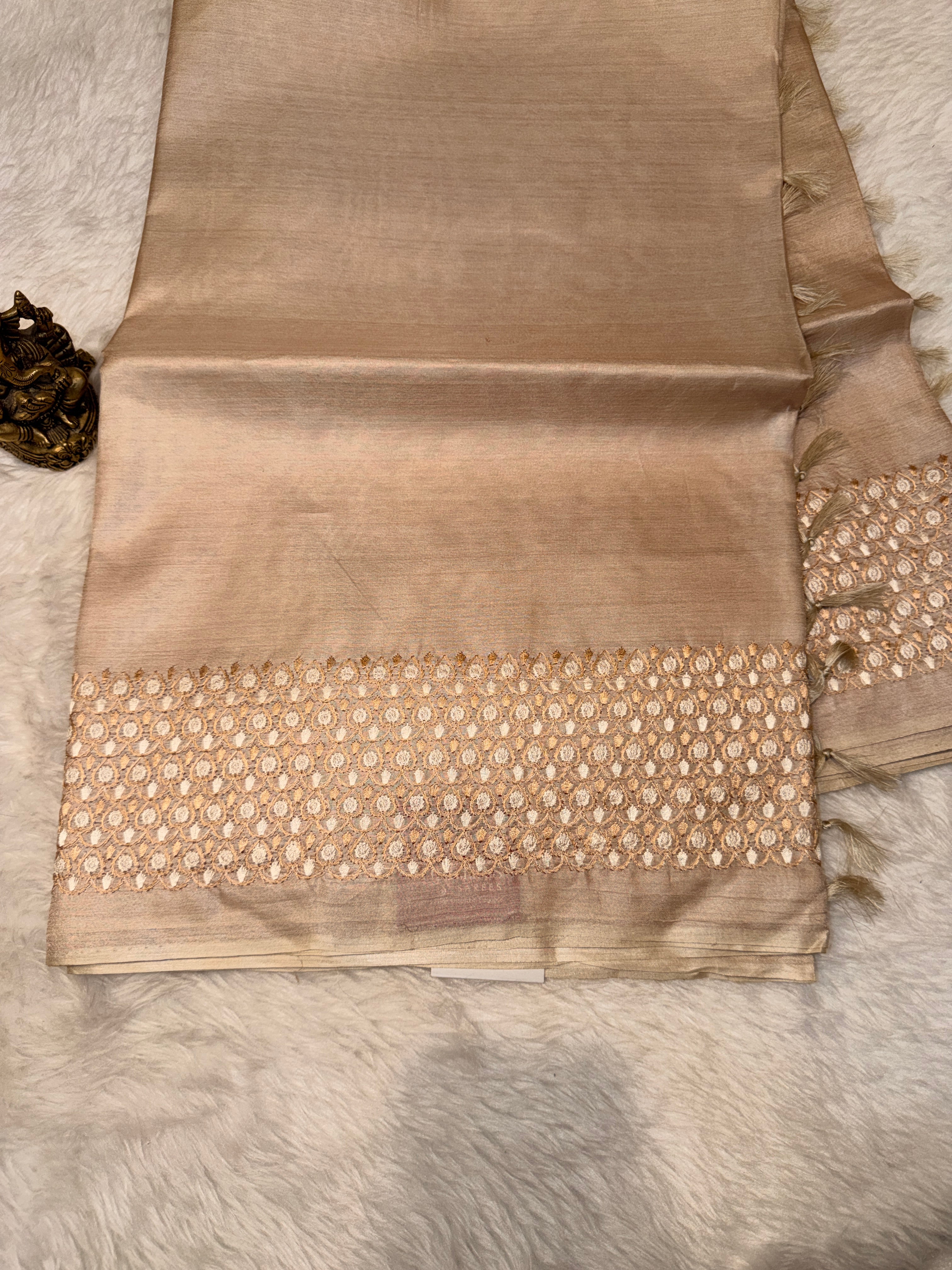 Pure Tussar Silk Cream