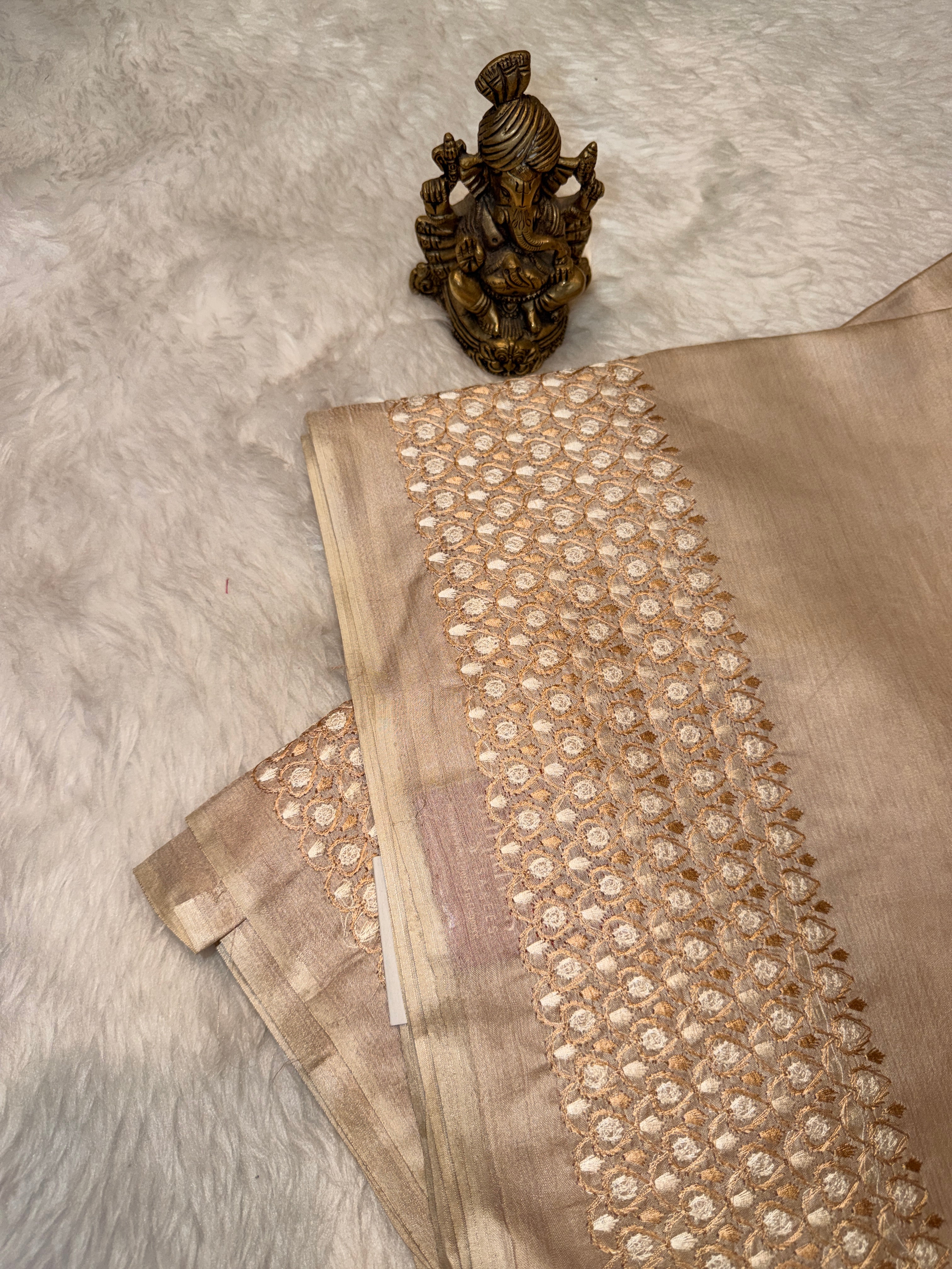 Pure Tussar Silk Cream