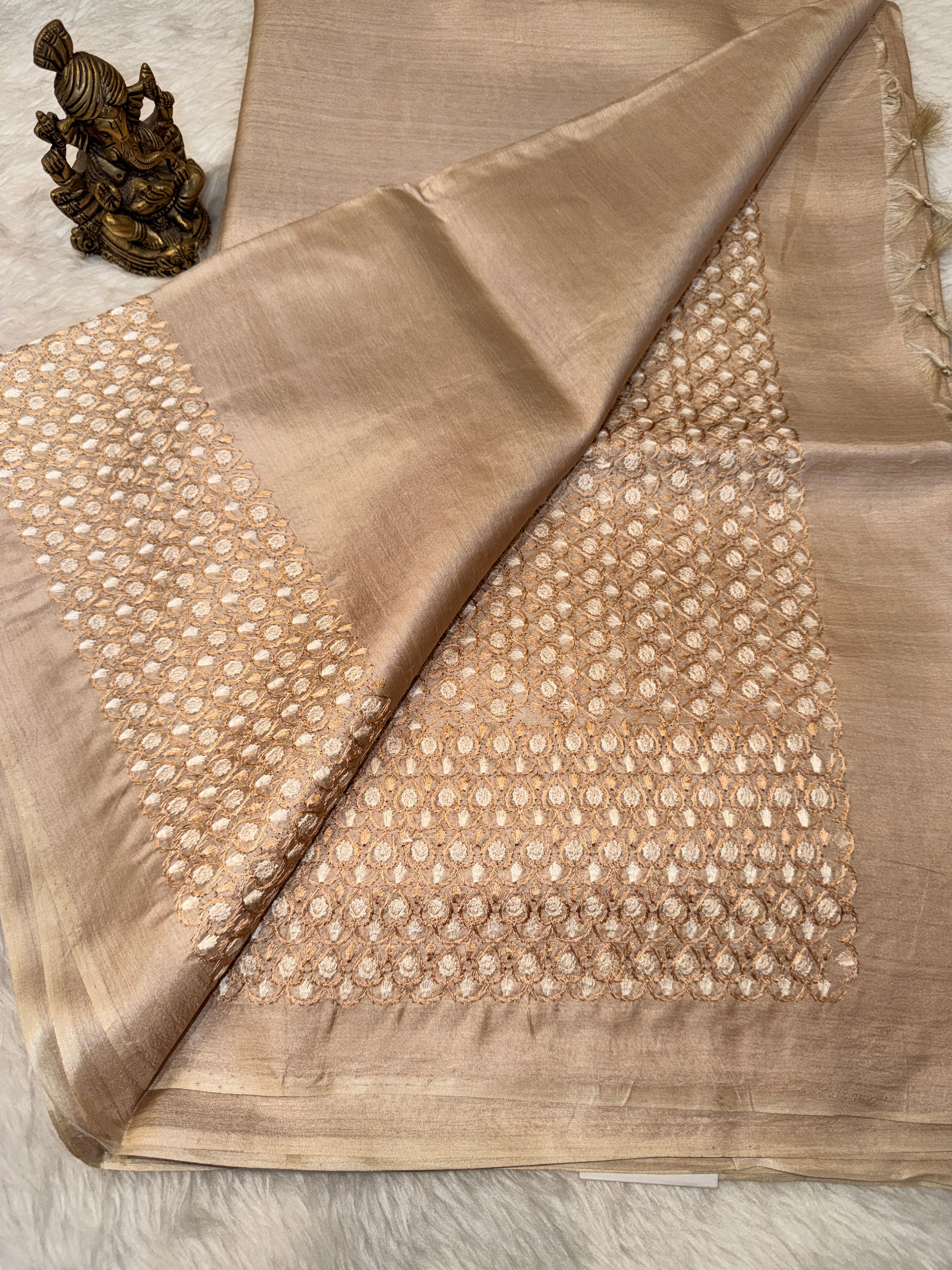 Pure Tussar Silk Cream