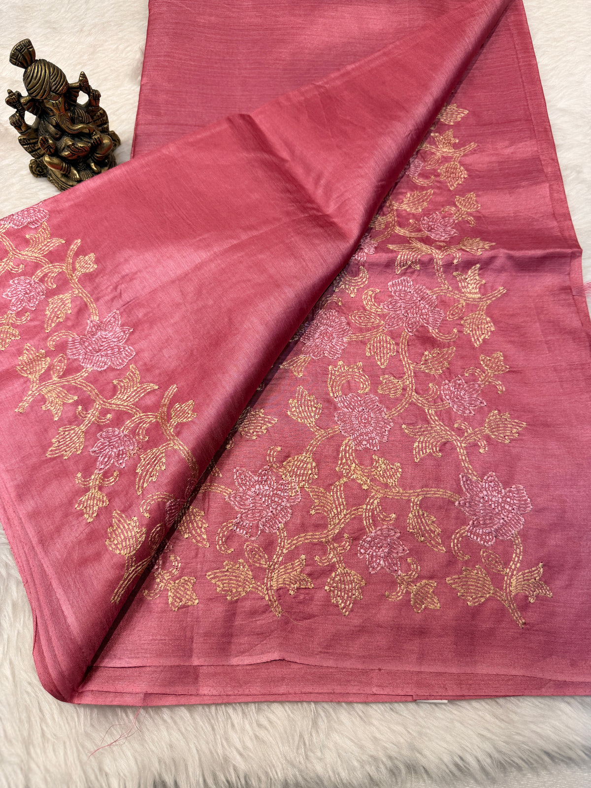 Pure Tussar Silk Pink
