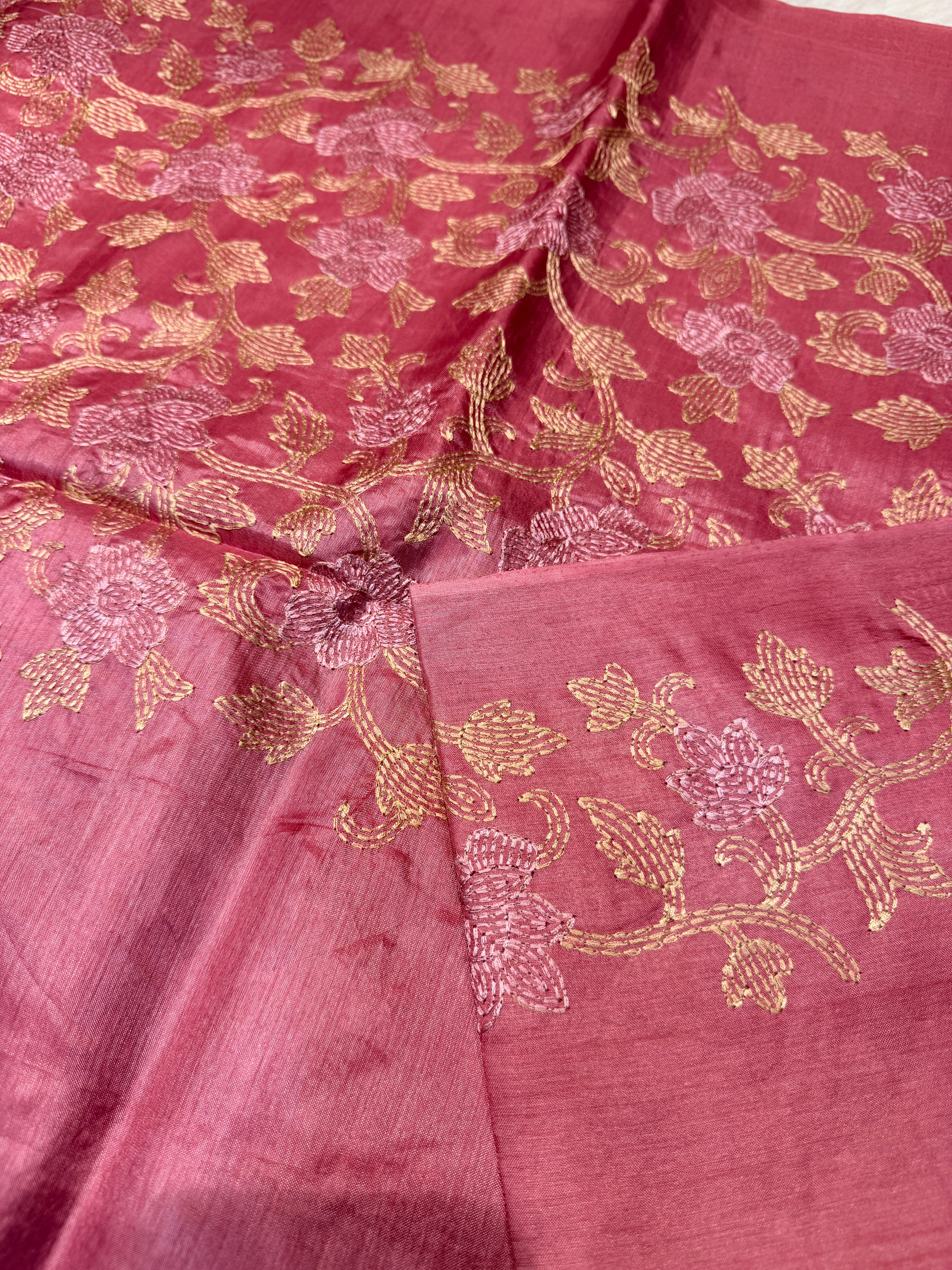Pure Tussar Silk Pink