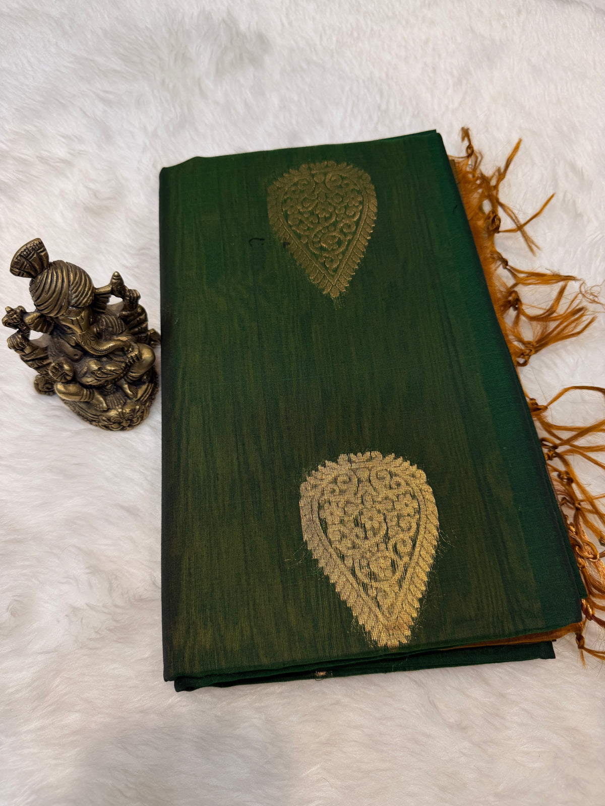 Pure Kanchi Cotton Silk- Green