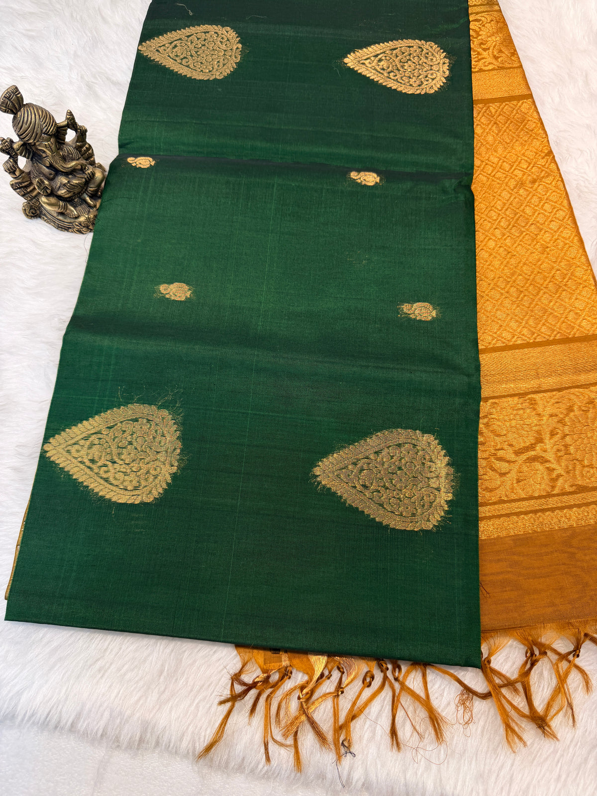 Pure Kanchi Cotton Silk- Green