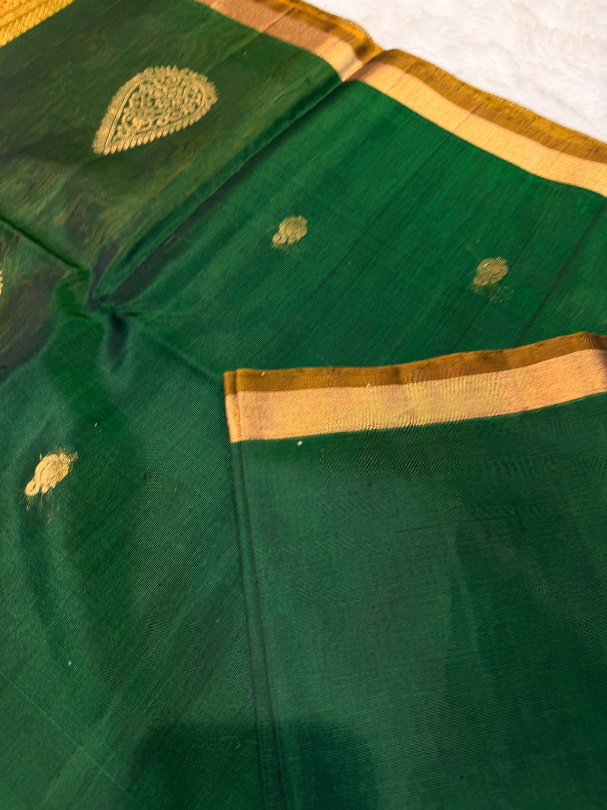 Pure Kanchi Cotton Silk- Green