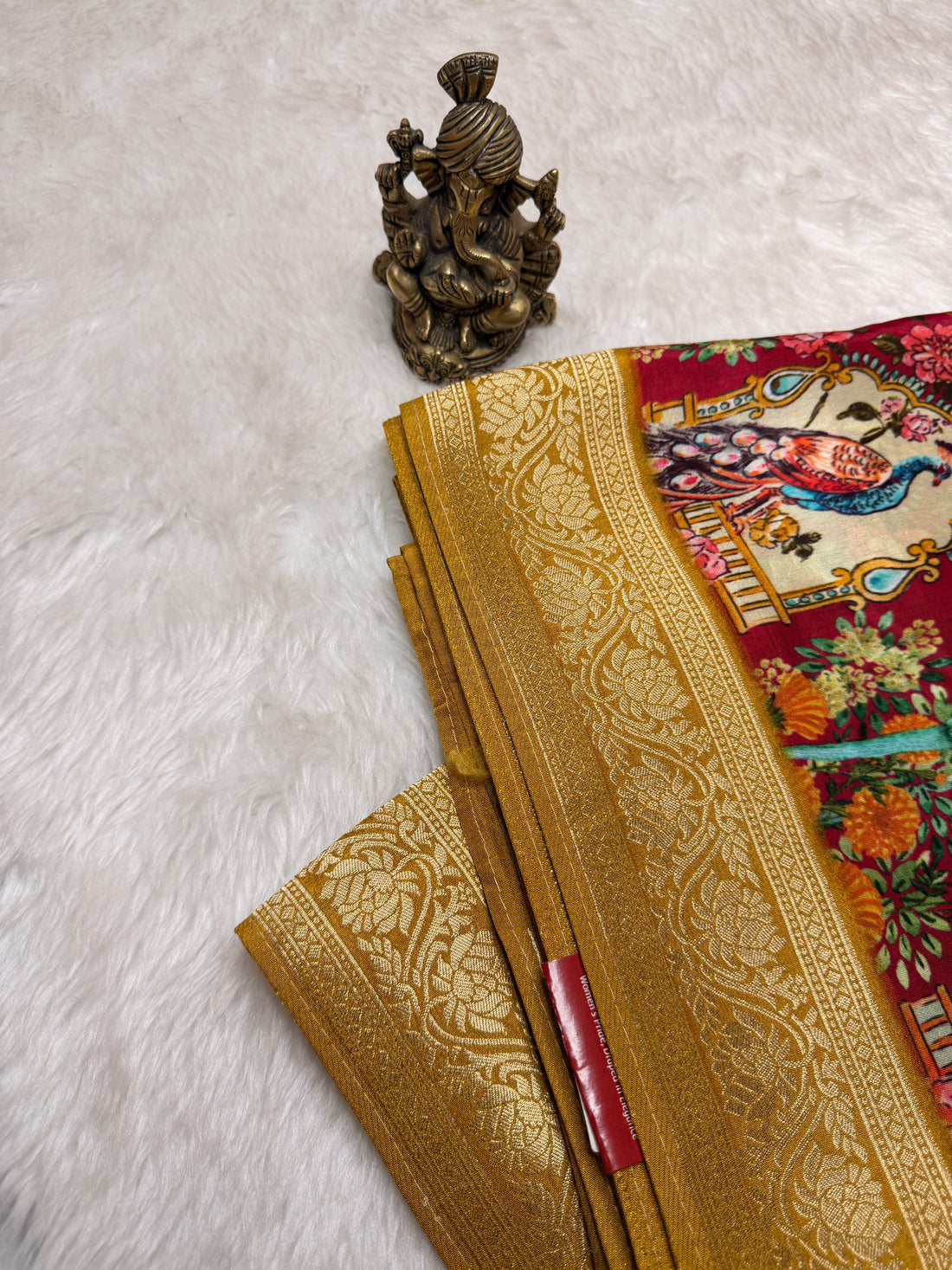 Printed Crepe Silk Mustard