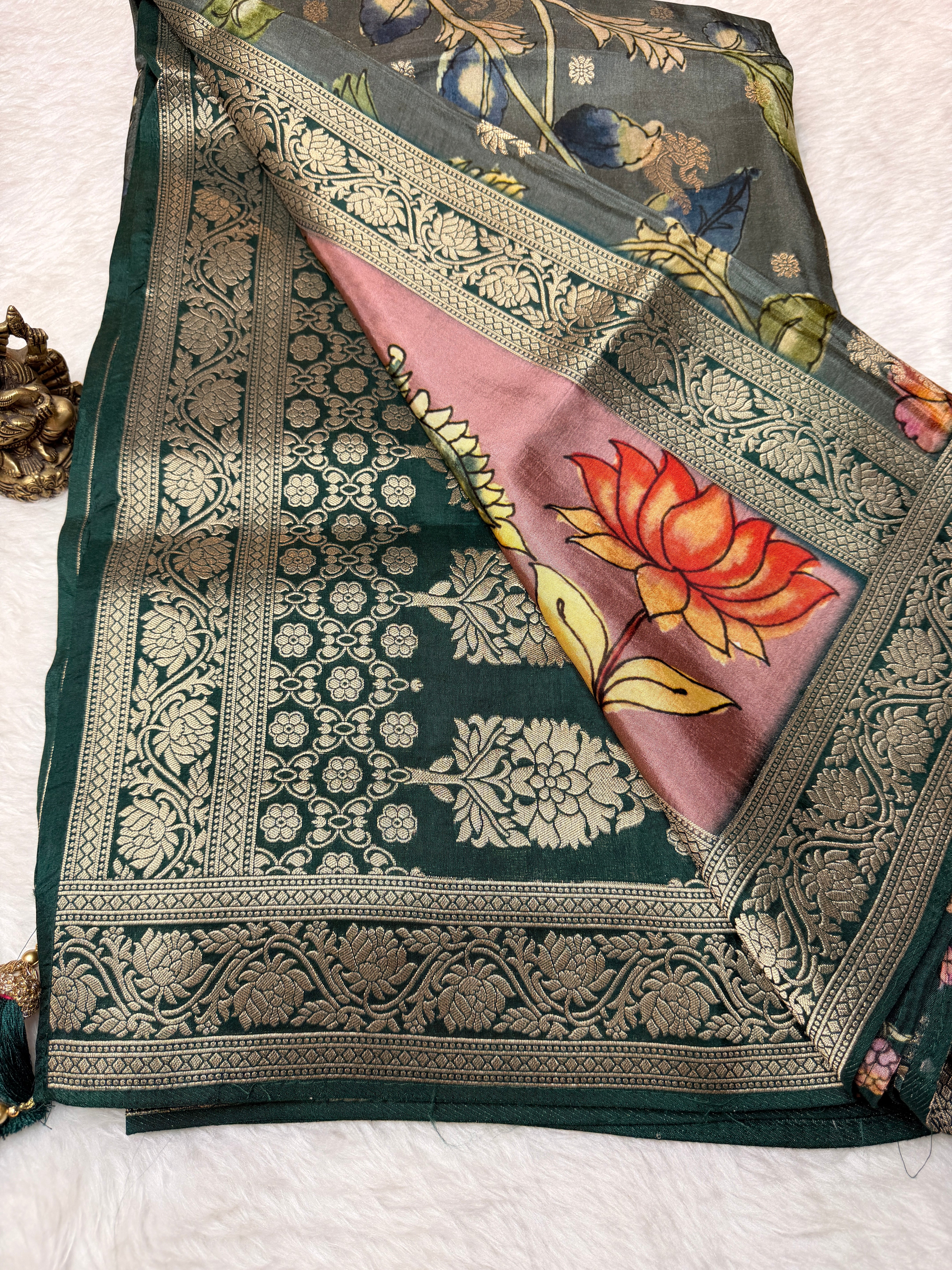 Printed Crepe Silk Grey